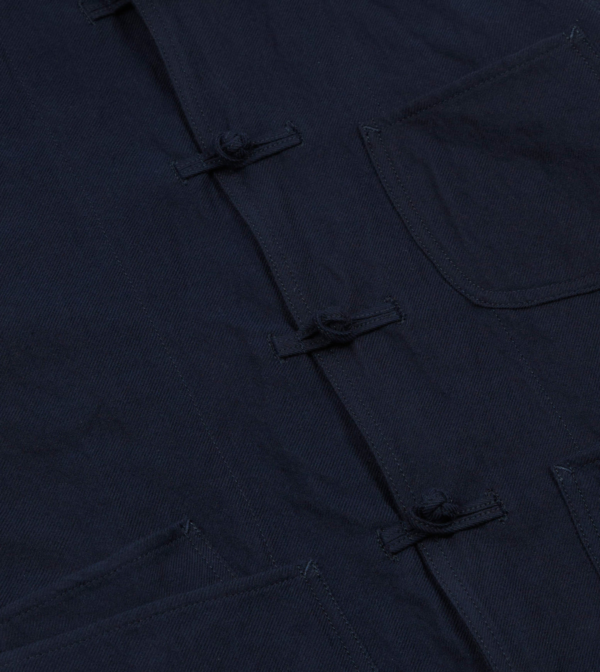 Navy Wool-Cotton Artist Chore Jacket