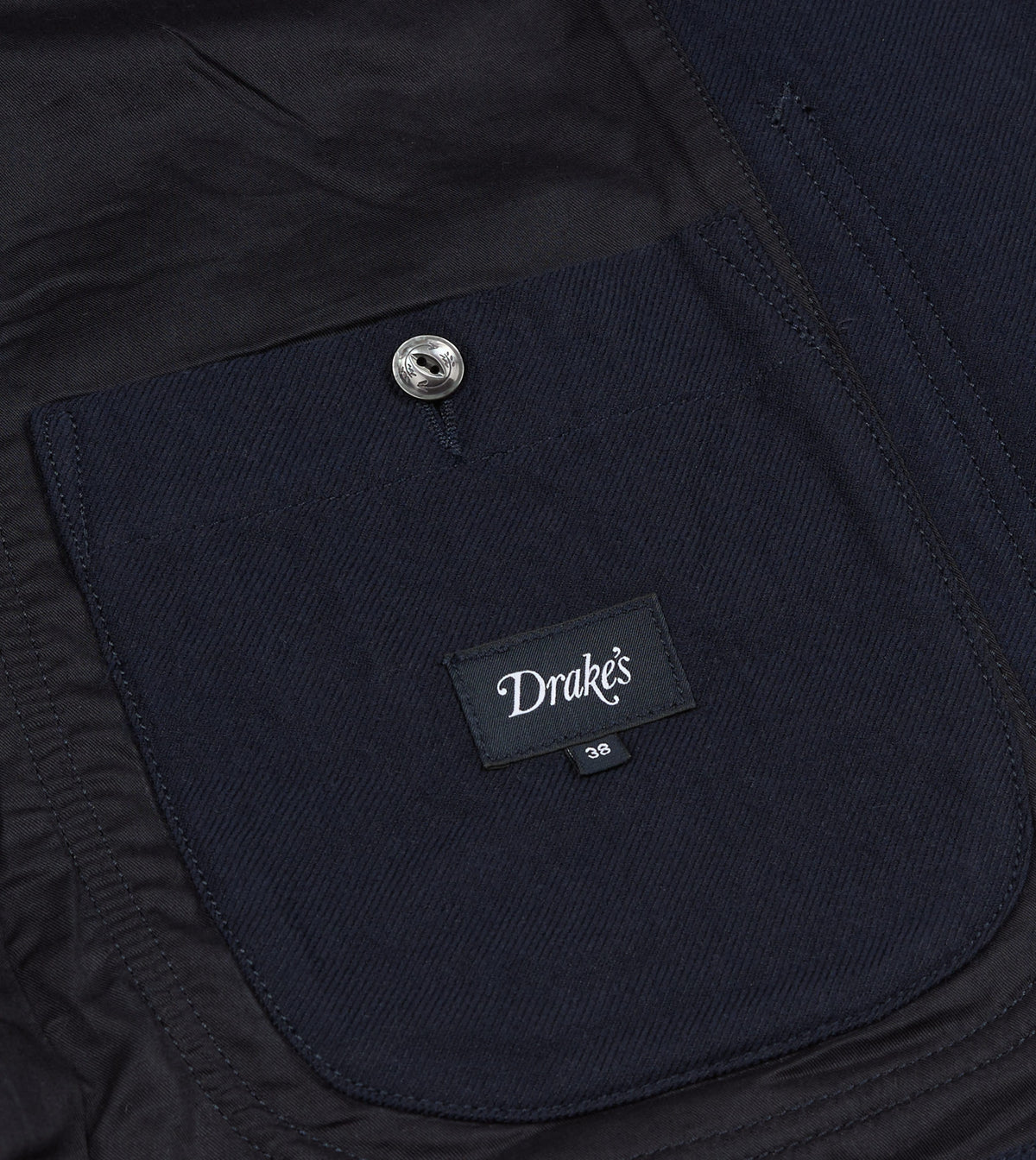 Navy Wool-Cotton Artist Chore Jacket