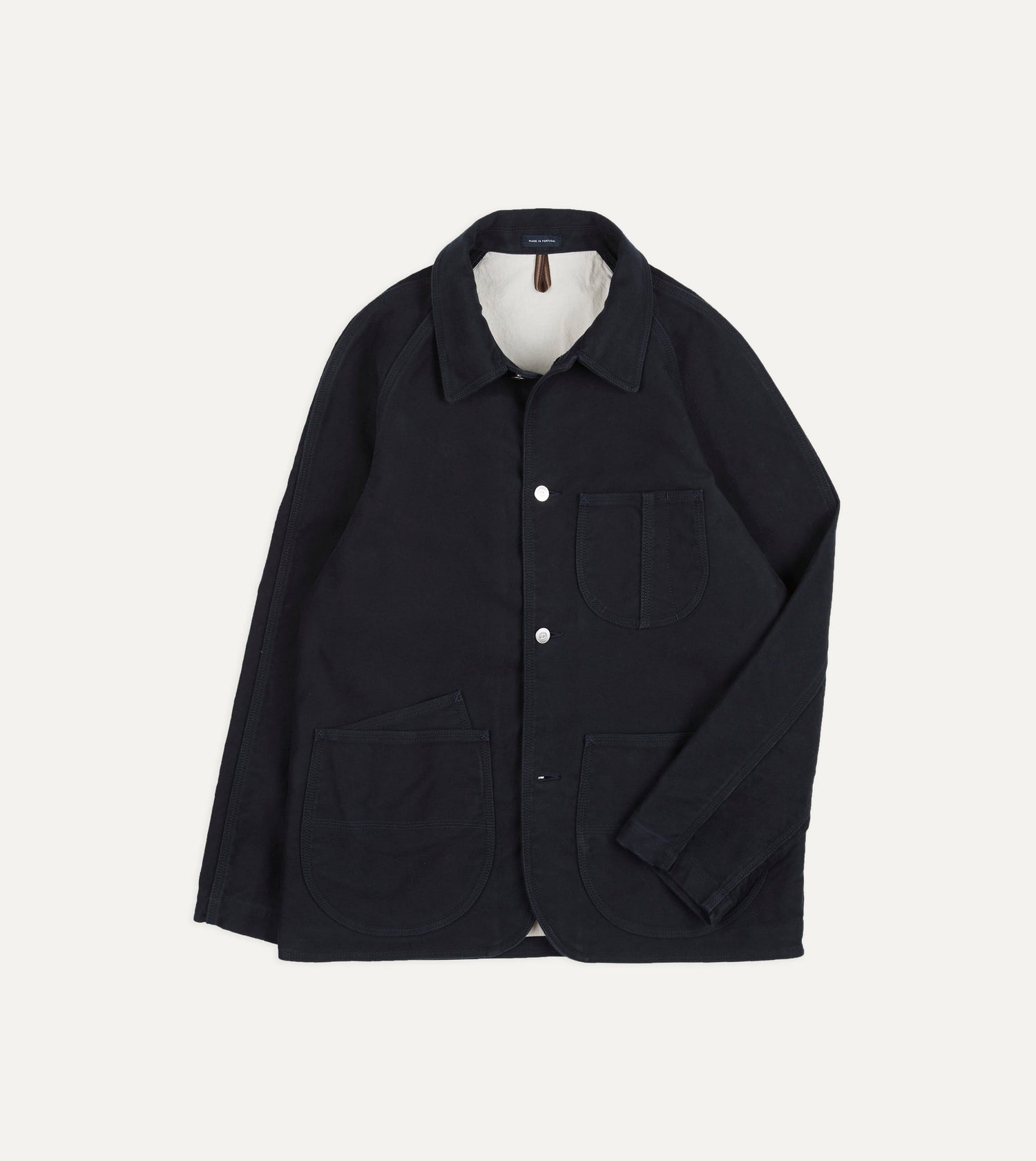 Navy Moleskin Raglan Work Coat