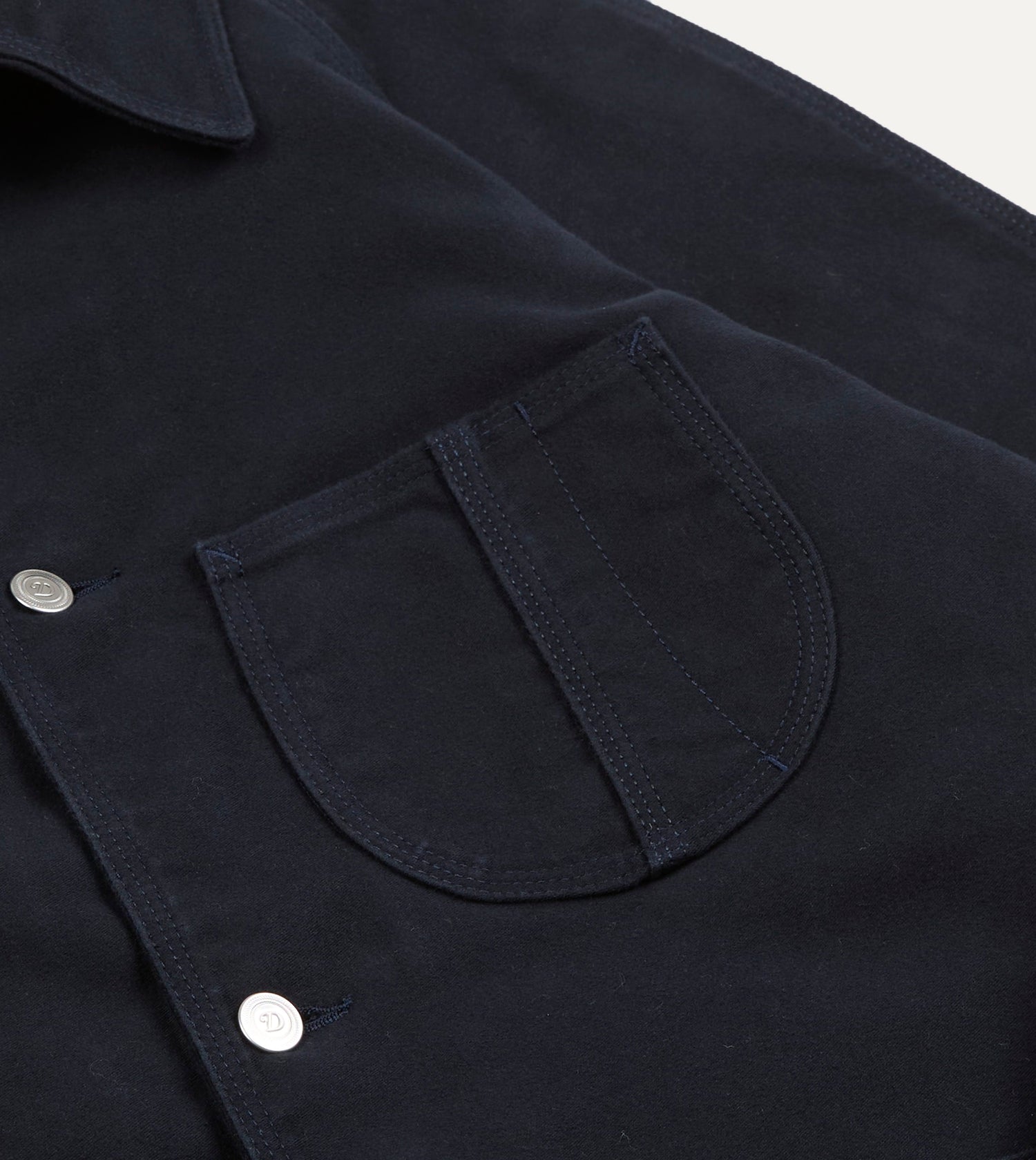 Navy Moleskin Raglan Work Coat