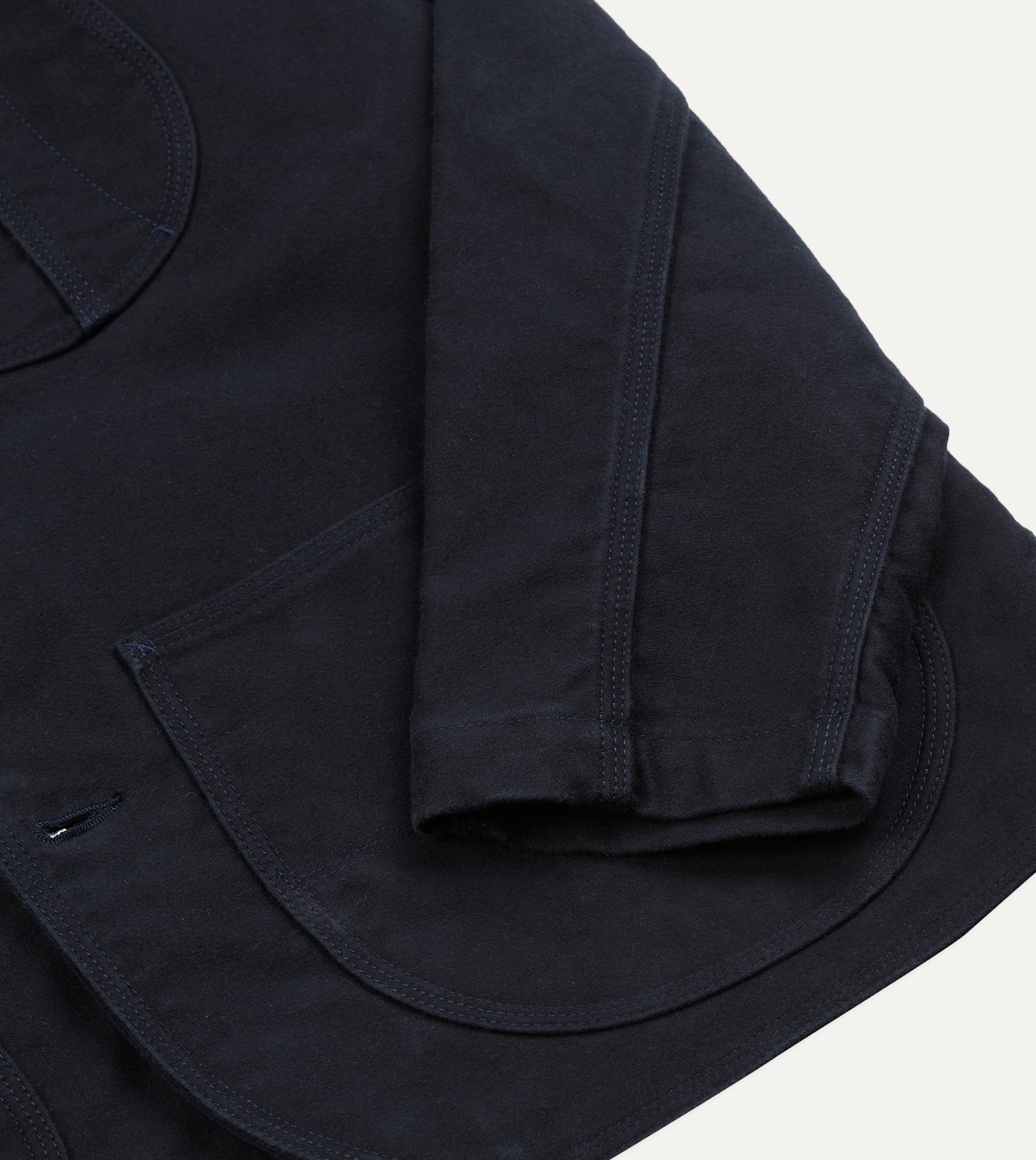 Navy Moleskin Raglan Work Coat