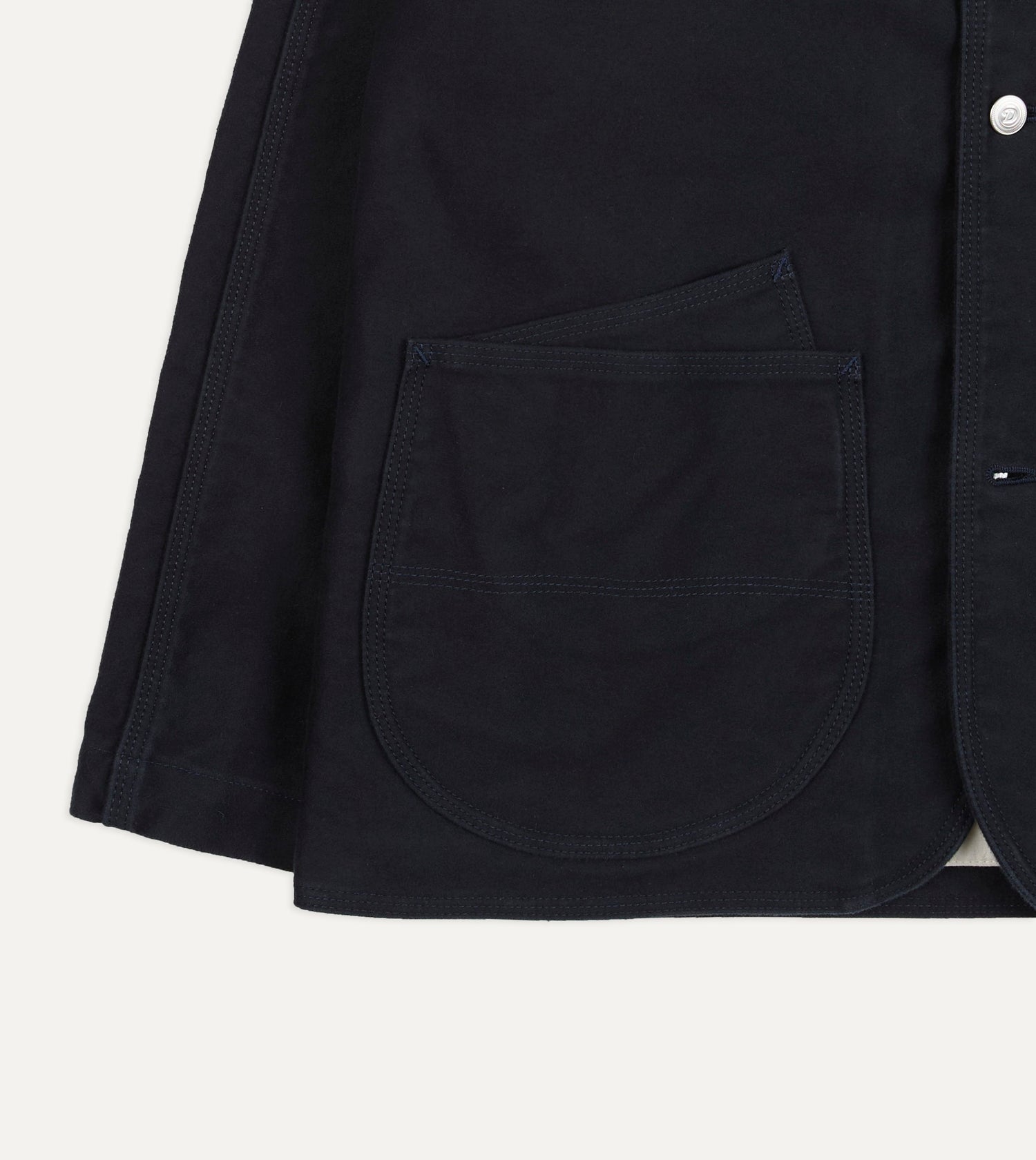 Navy Moleskin Raglan Work Coat