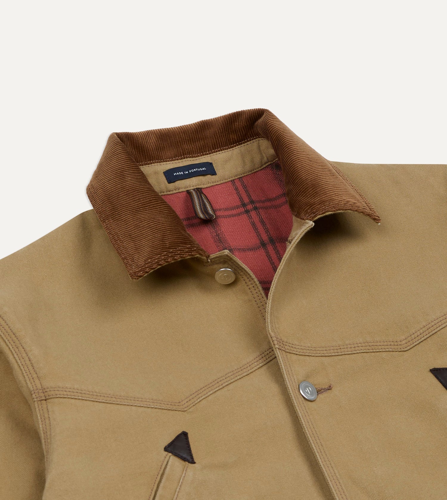 Brown Cotton Canvas Western Chore Jacket