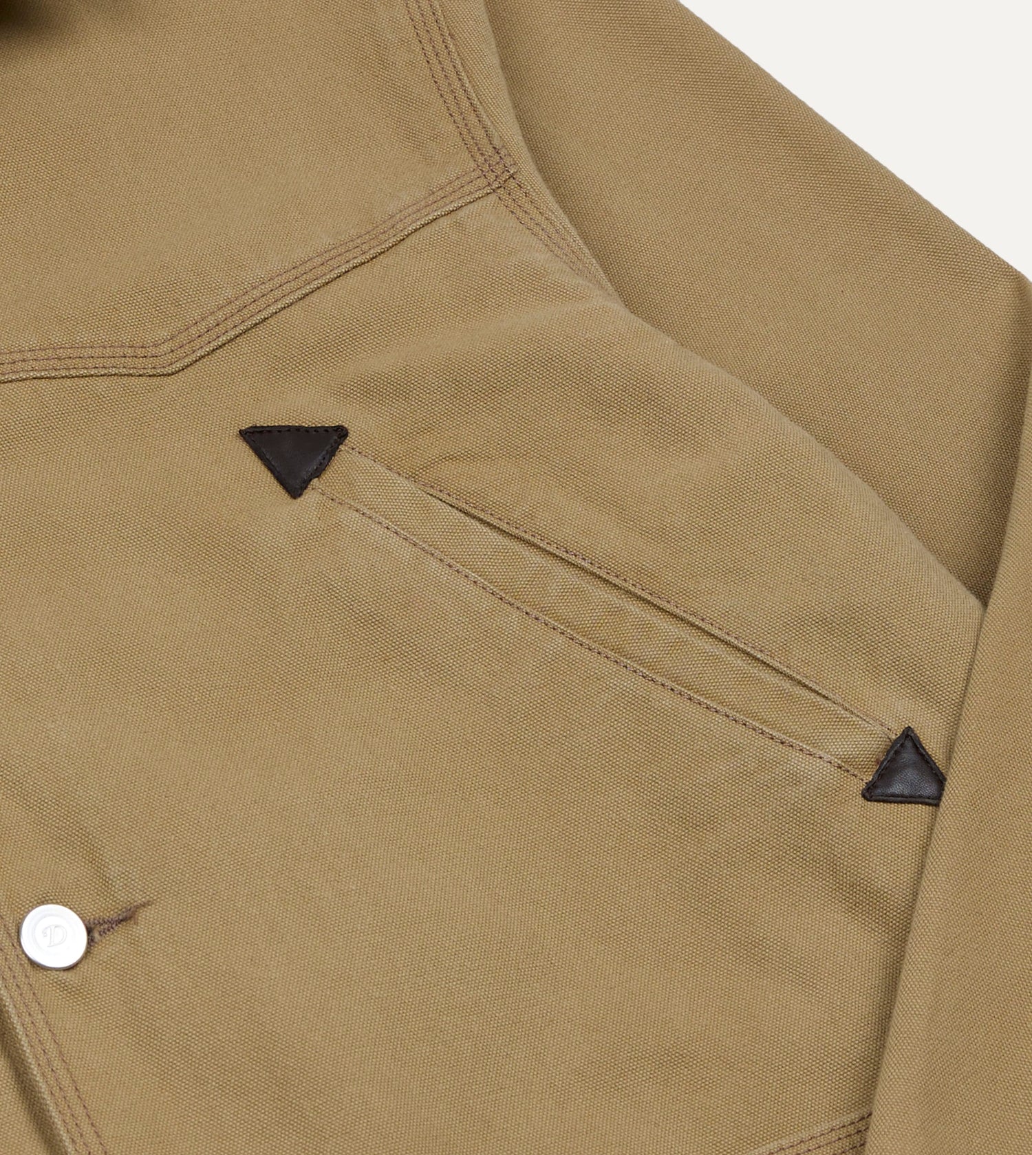 Brown Cotton Canvas Western Chore Jacket