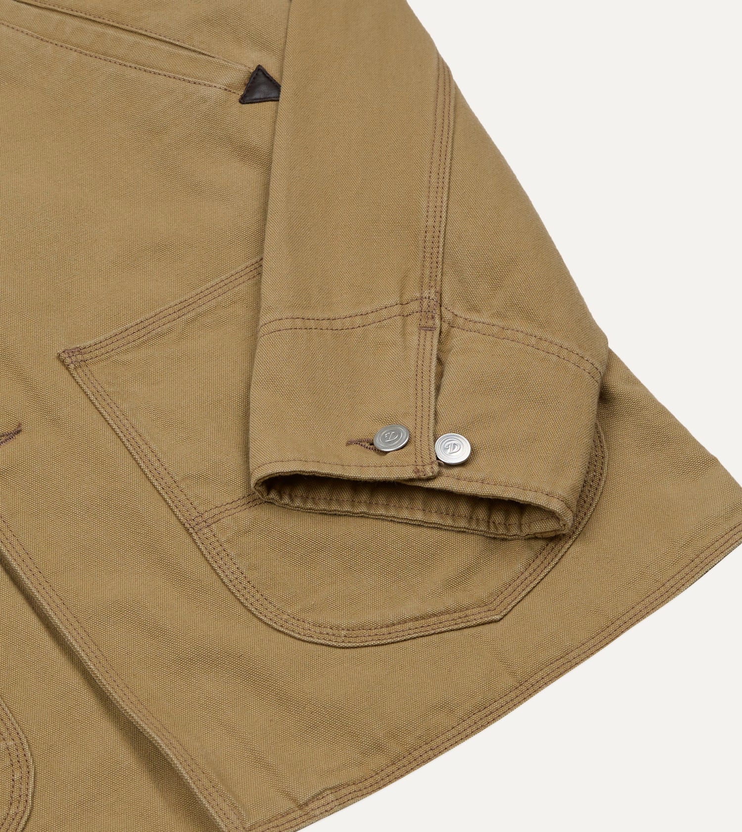 Brown Cotton Canvas Western Chore Jacket