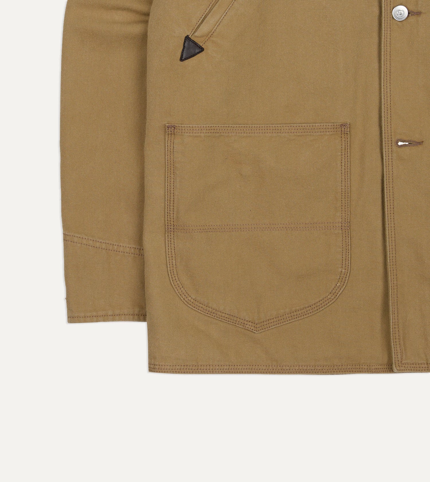 Brown Cotton Canvas Western Chore Jacket
