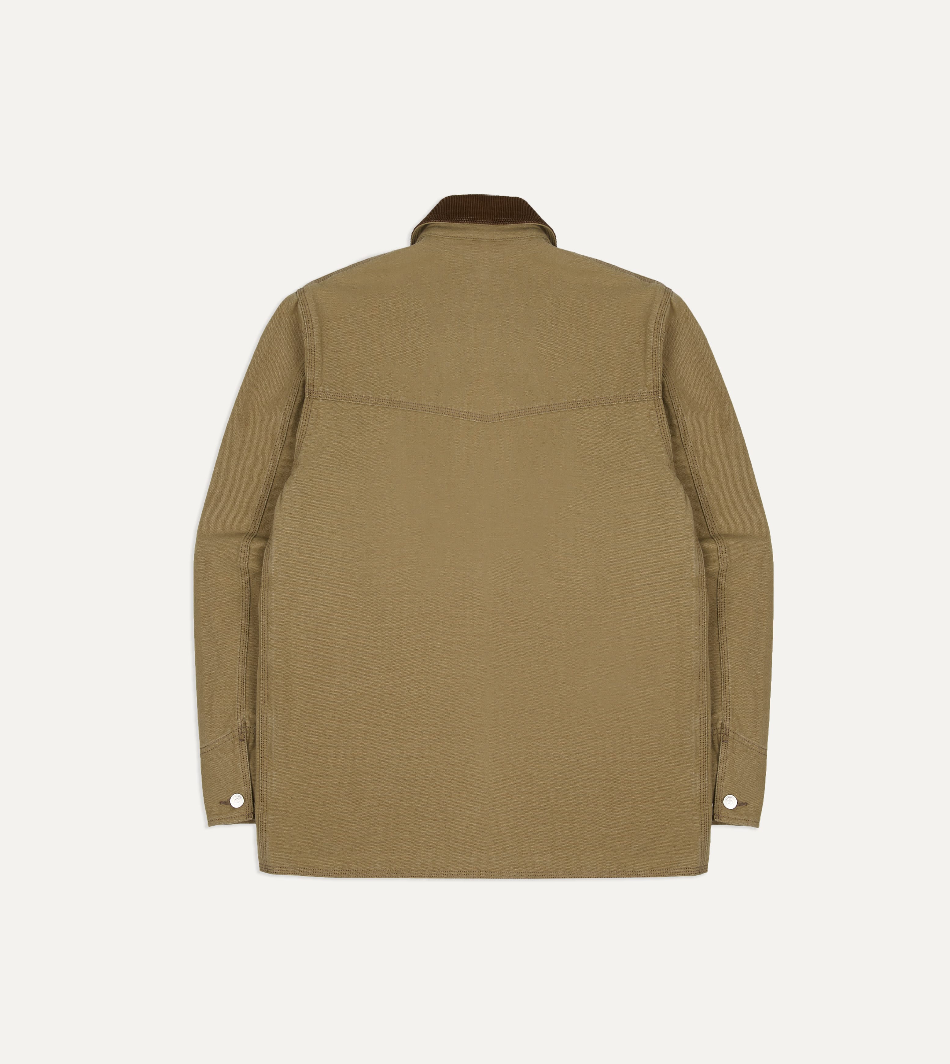 Brown Cotton Canvas Western Chore Jacket