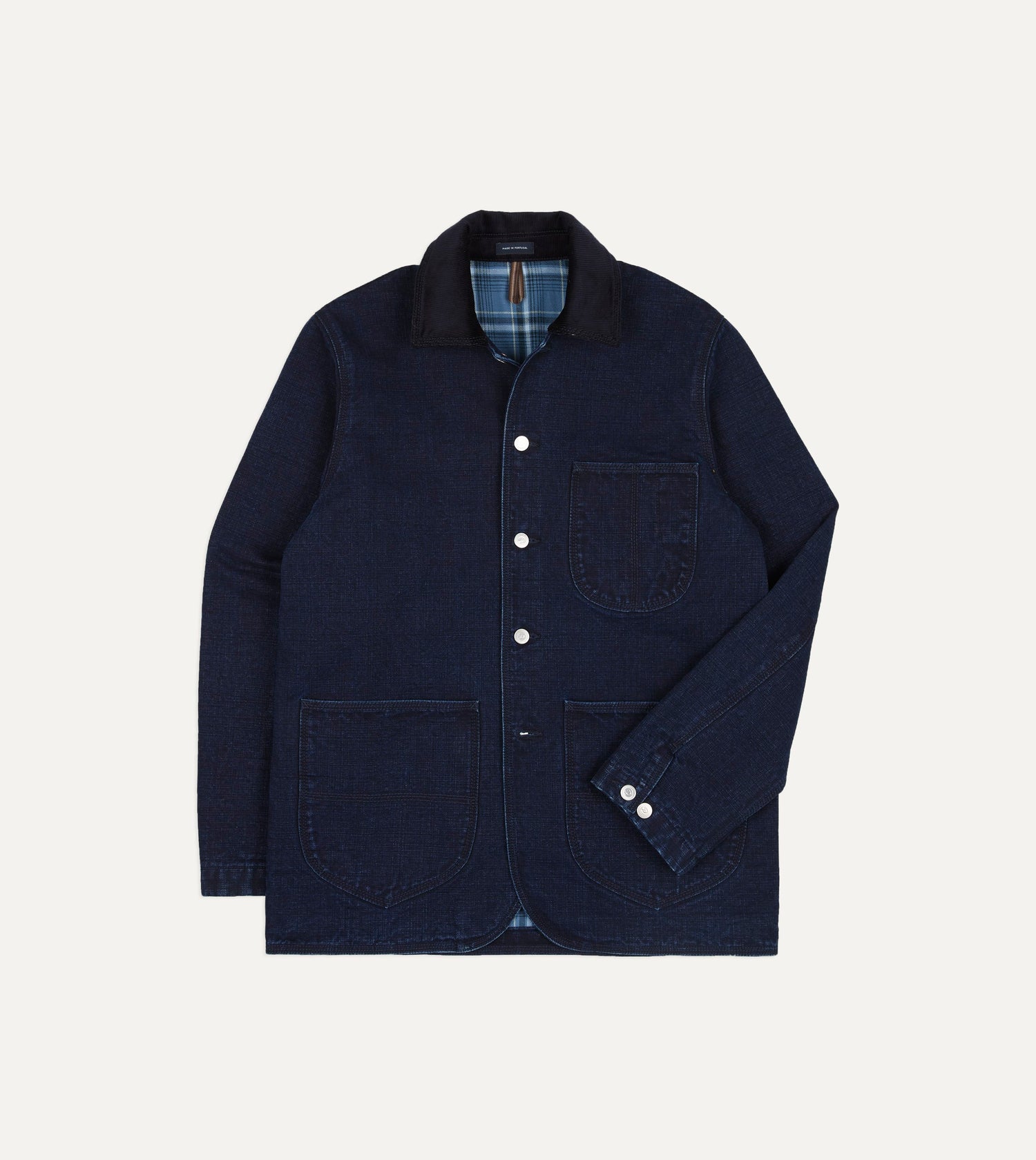 Indigo Denim Lined Chore Jacket