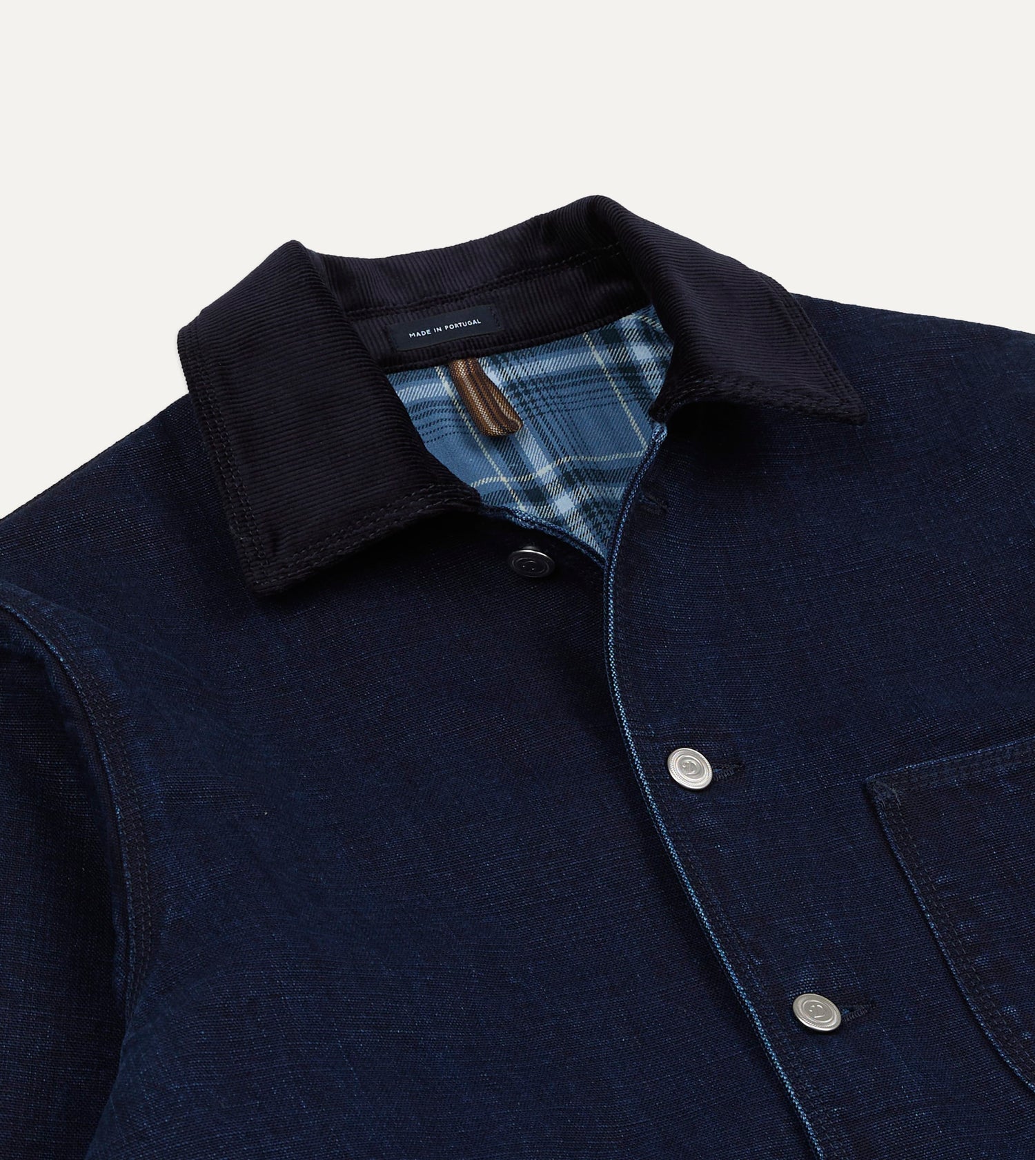 Indigo Denim Lined Chore Jacket