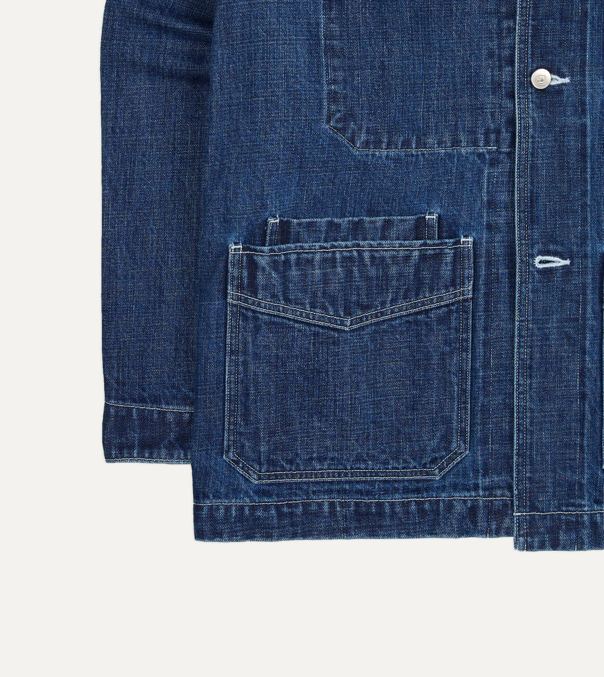 BEAMS F & Drake’s Vintage Blue Selvedge Denim Five-Pocket Chore Jacket