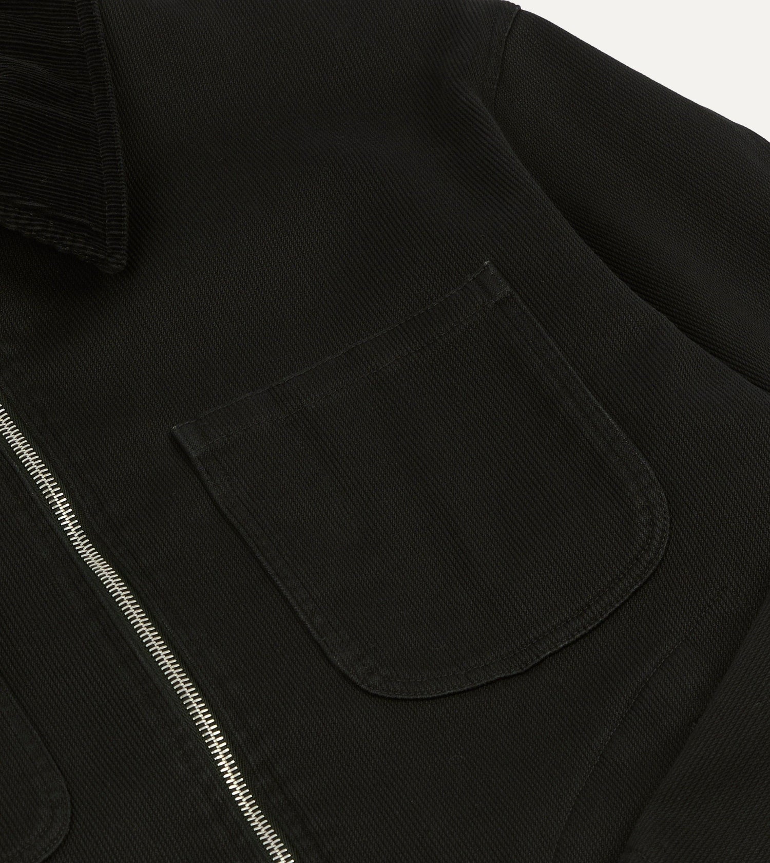 Drake's by A. Levine Black Cotton Trucker Jacket