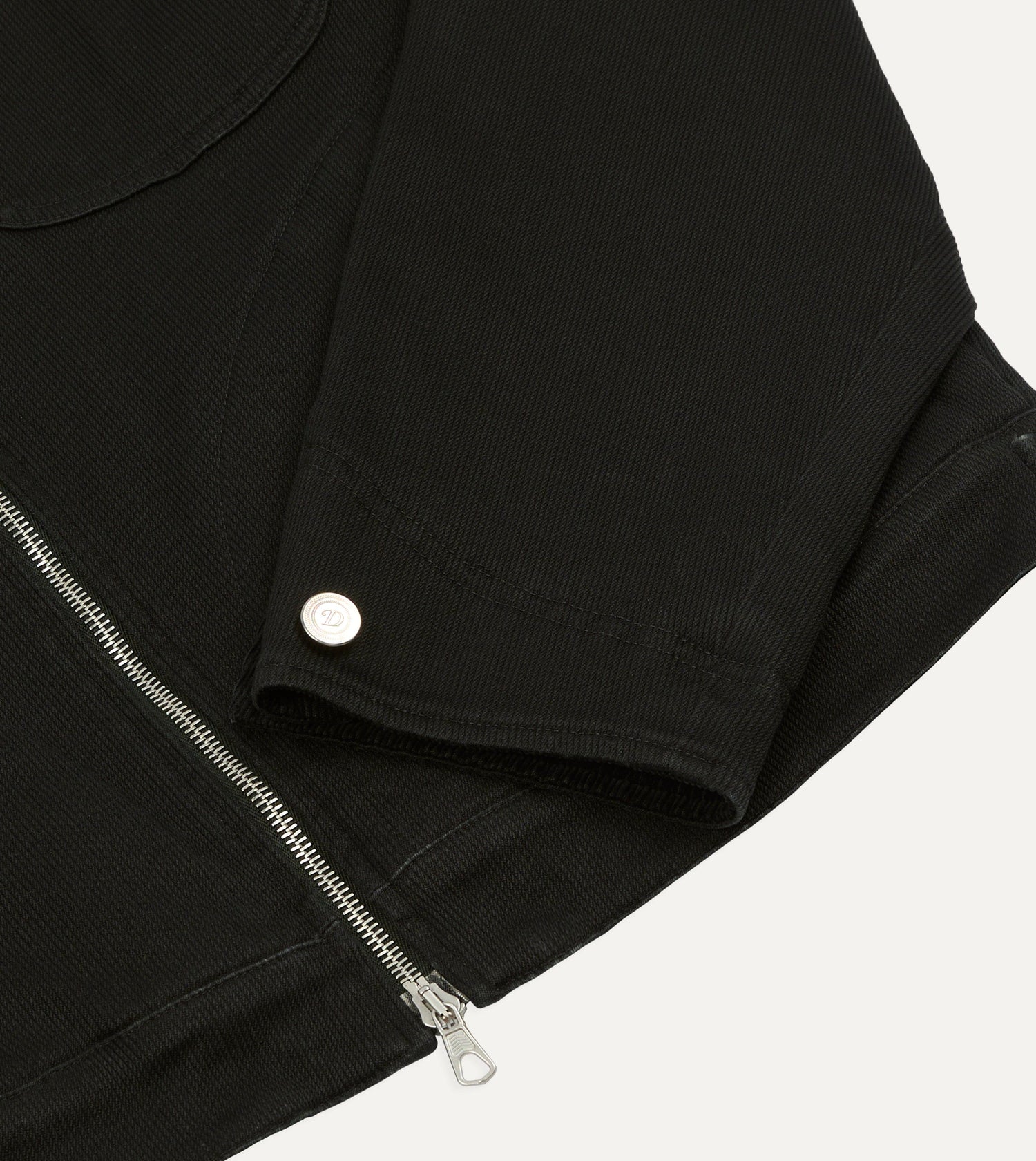 Drake's by A. Levine Black Cotton Trucker Jacket