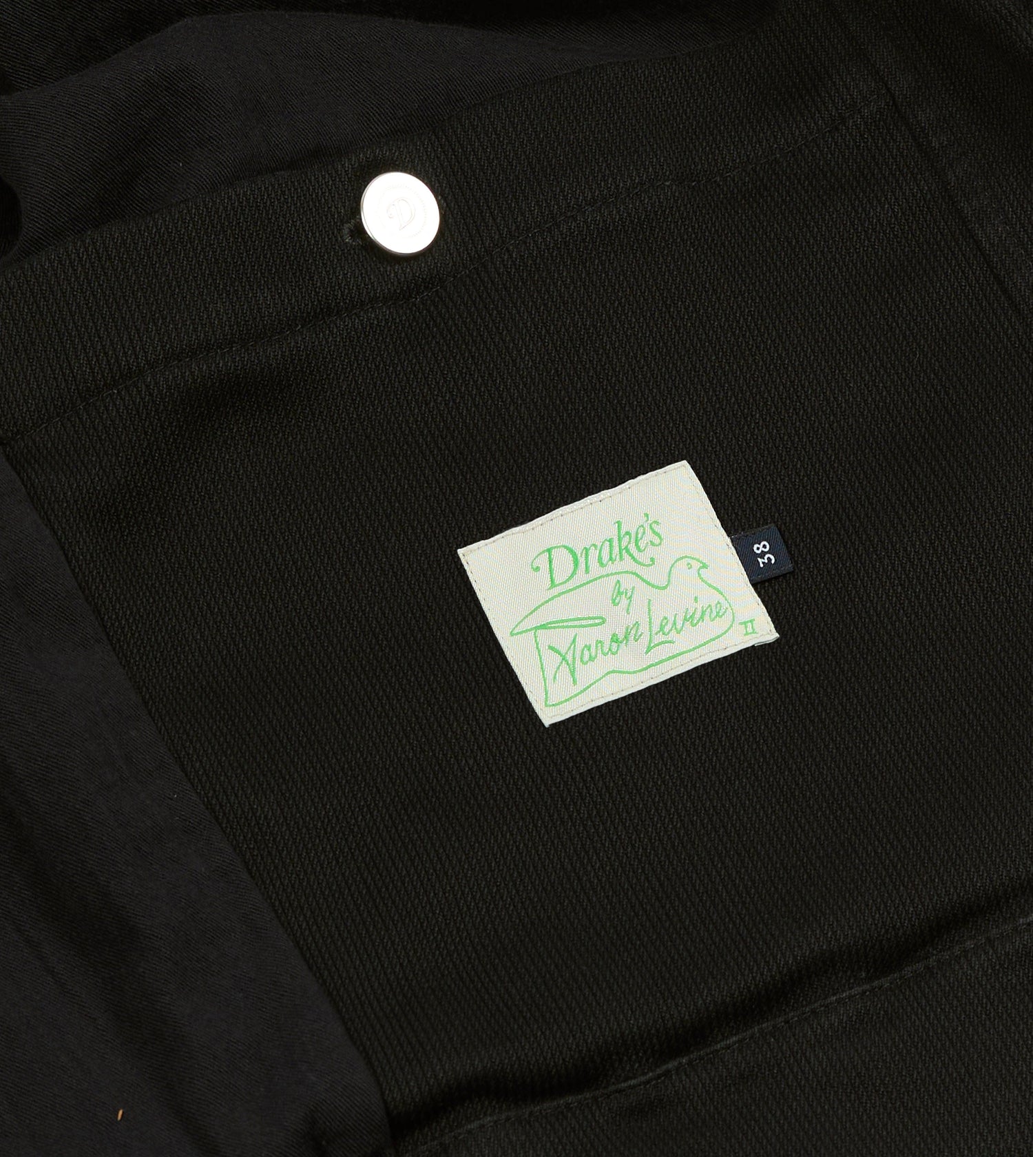 Drake's by A. Levine Black Cotton Trucker Jacket