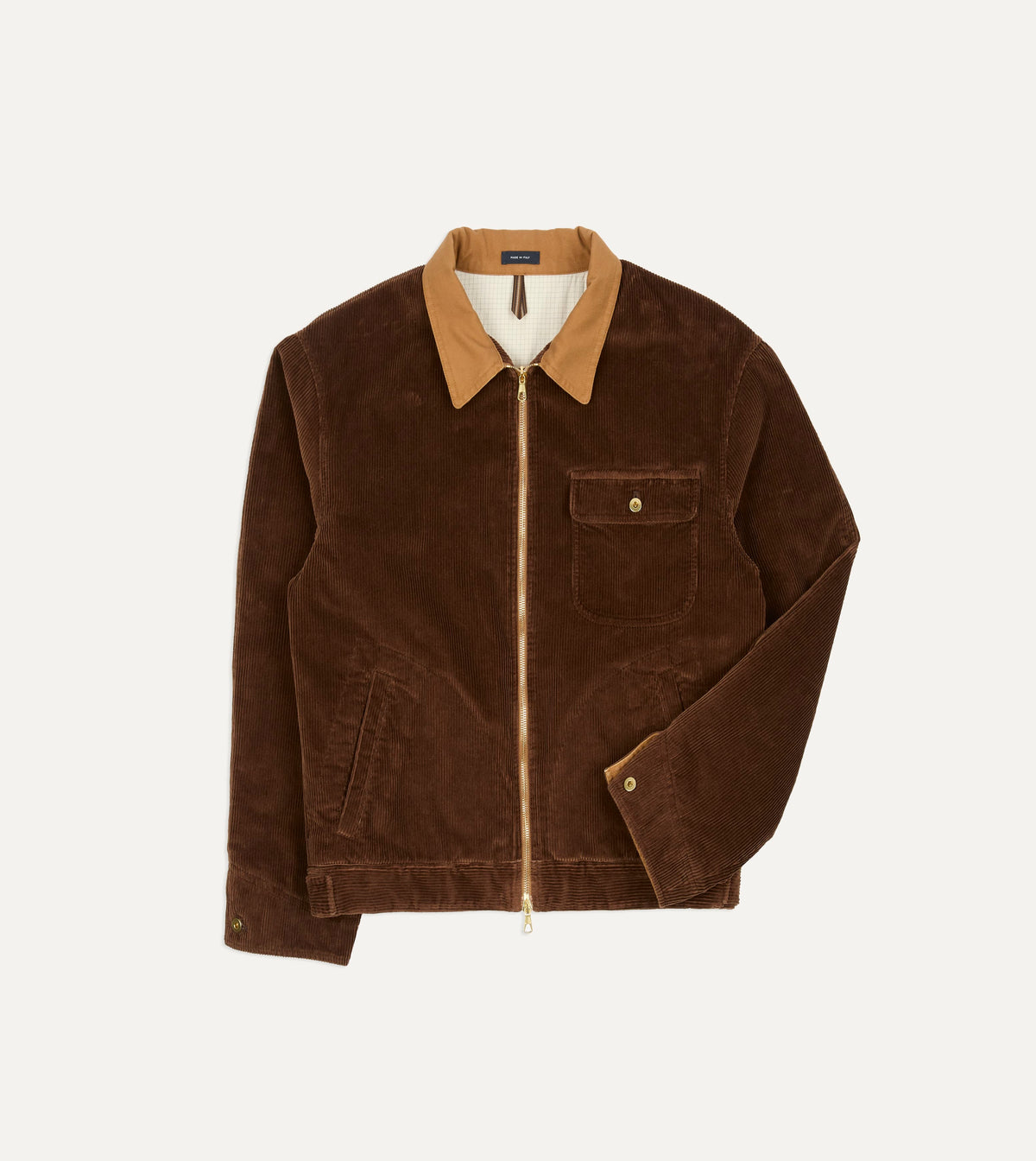 Tobacco Corduroy Trucker Jacket