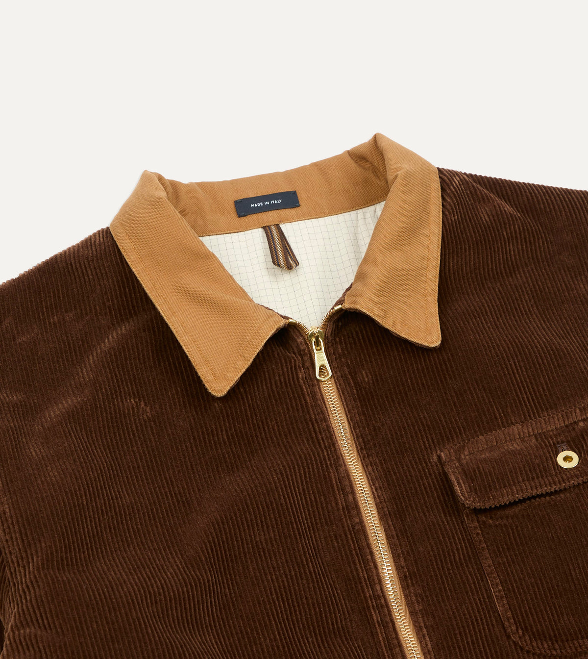 Tobacco Corduroy Trucker Jacket