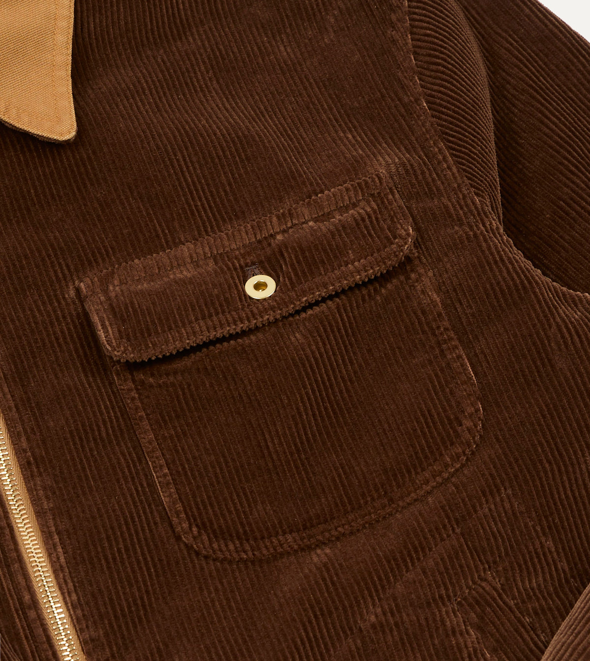 Tobacco Corduroy Trucker Jacket