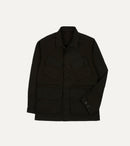 Drake's by A. Levine Black Herringbone Cotton Jungle Jacket