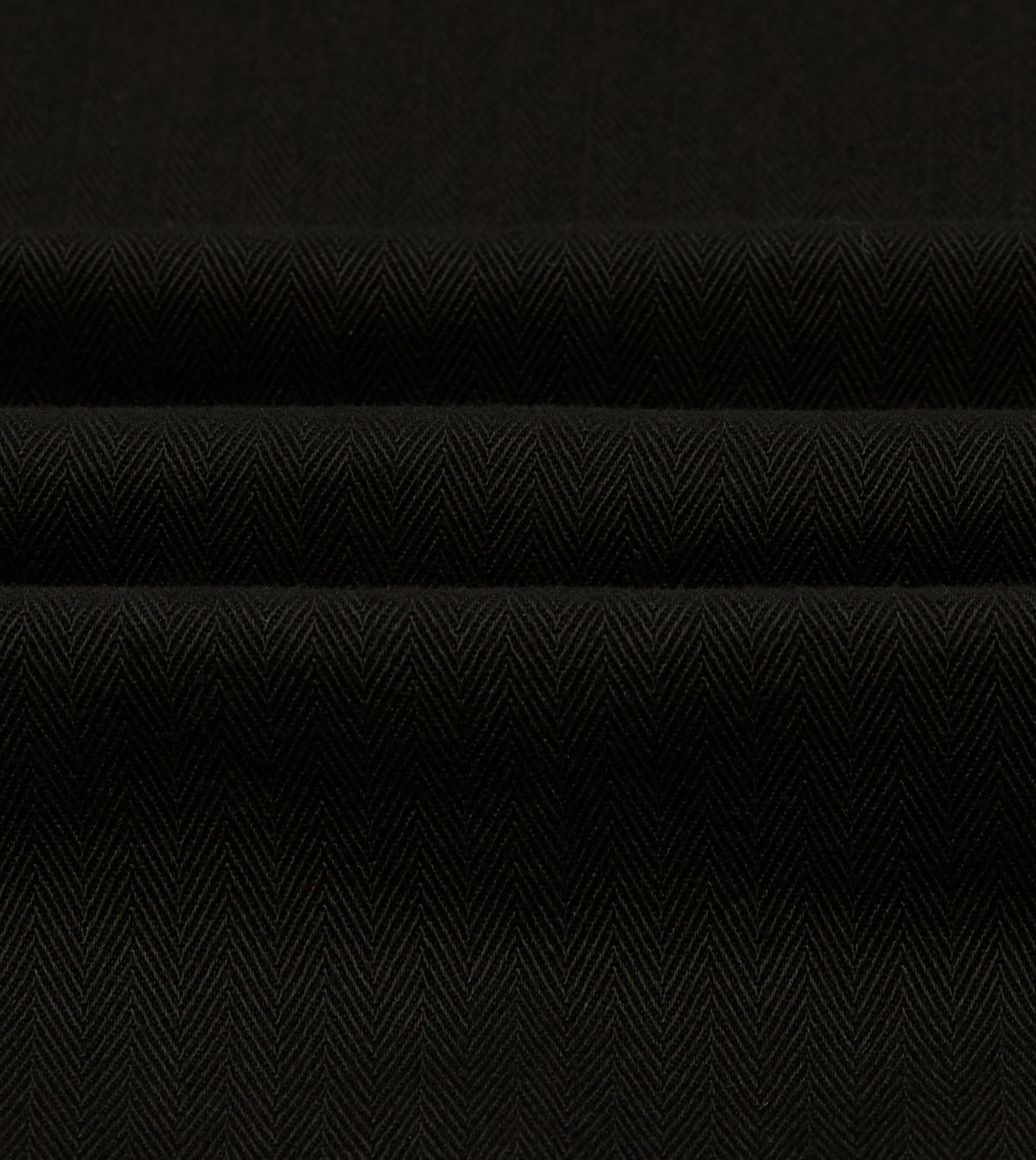 Drake's by A. Levine Black Herringbone Cotton Jungle Jacket