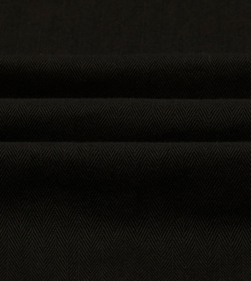 Drake's by A. Levine Black Herringbone Cotton Jungle Jacket