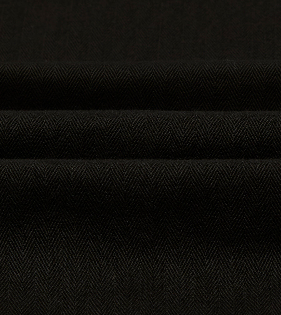 Drake's by A. Levine Black Herringbone Cotton Jungle Jacket