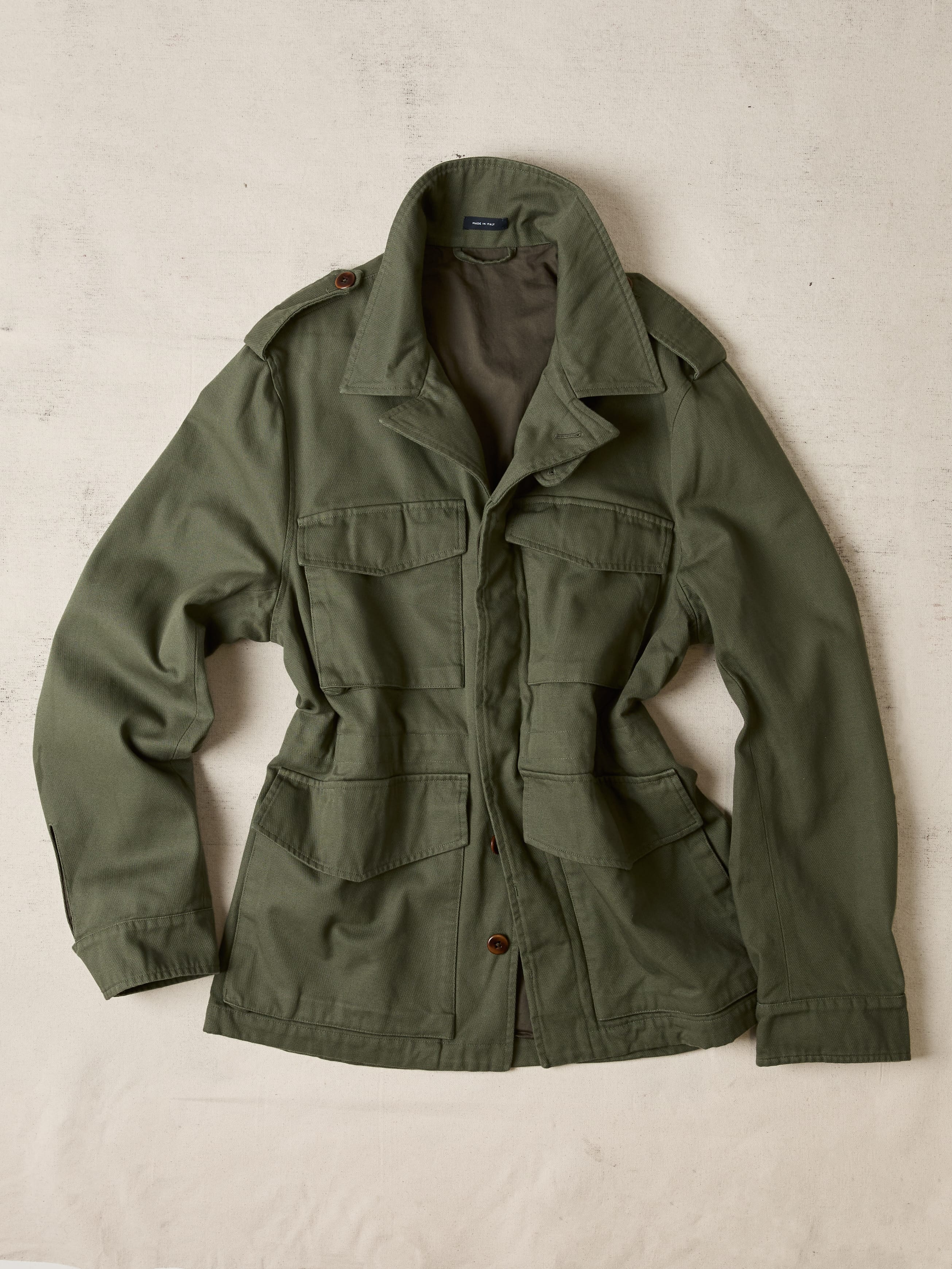 Olive Cotton D-43 Field Jacket – Drakes