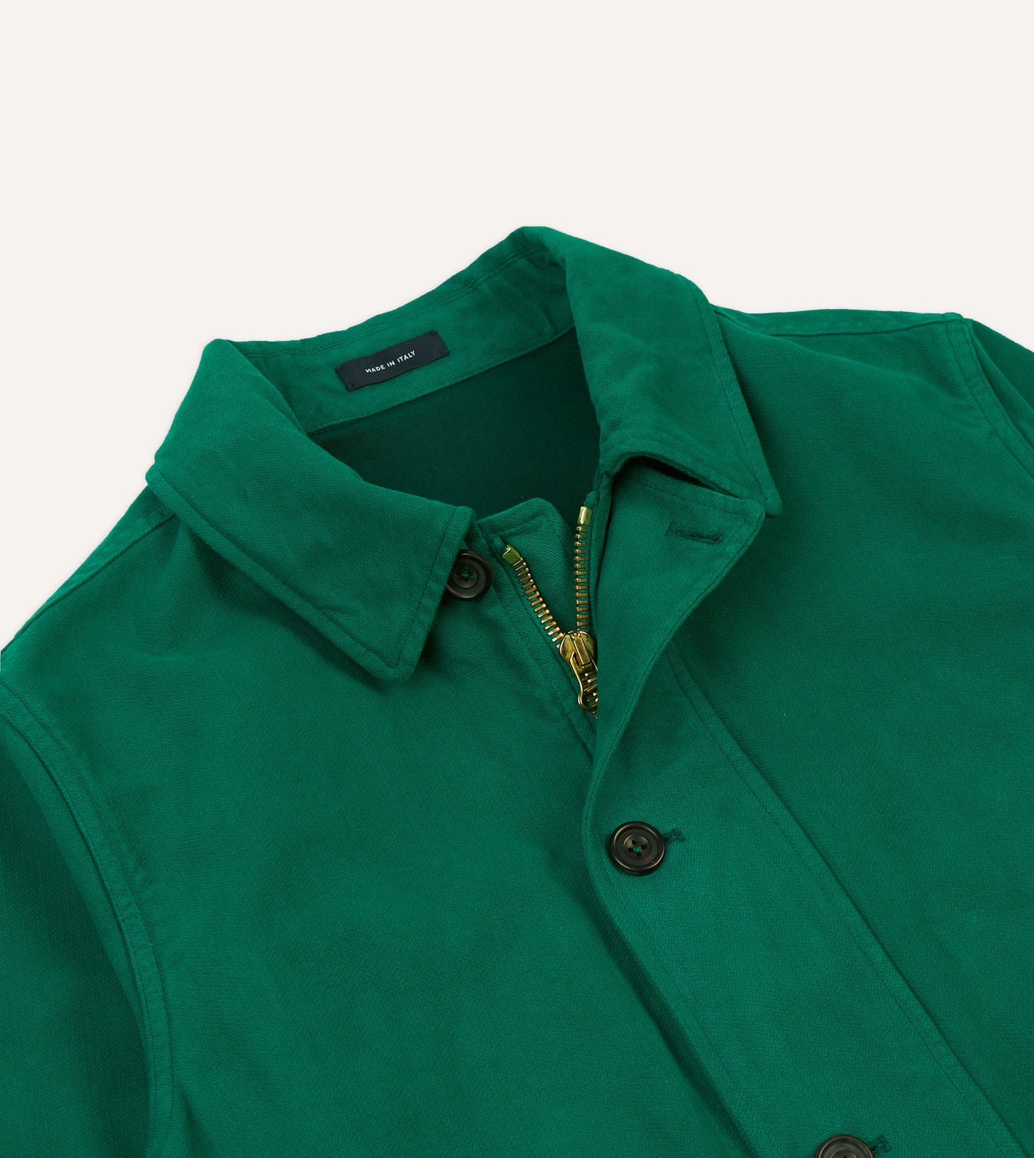 Green Cotton Blouson Jacket
