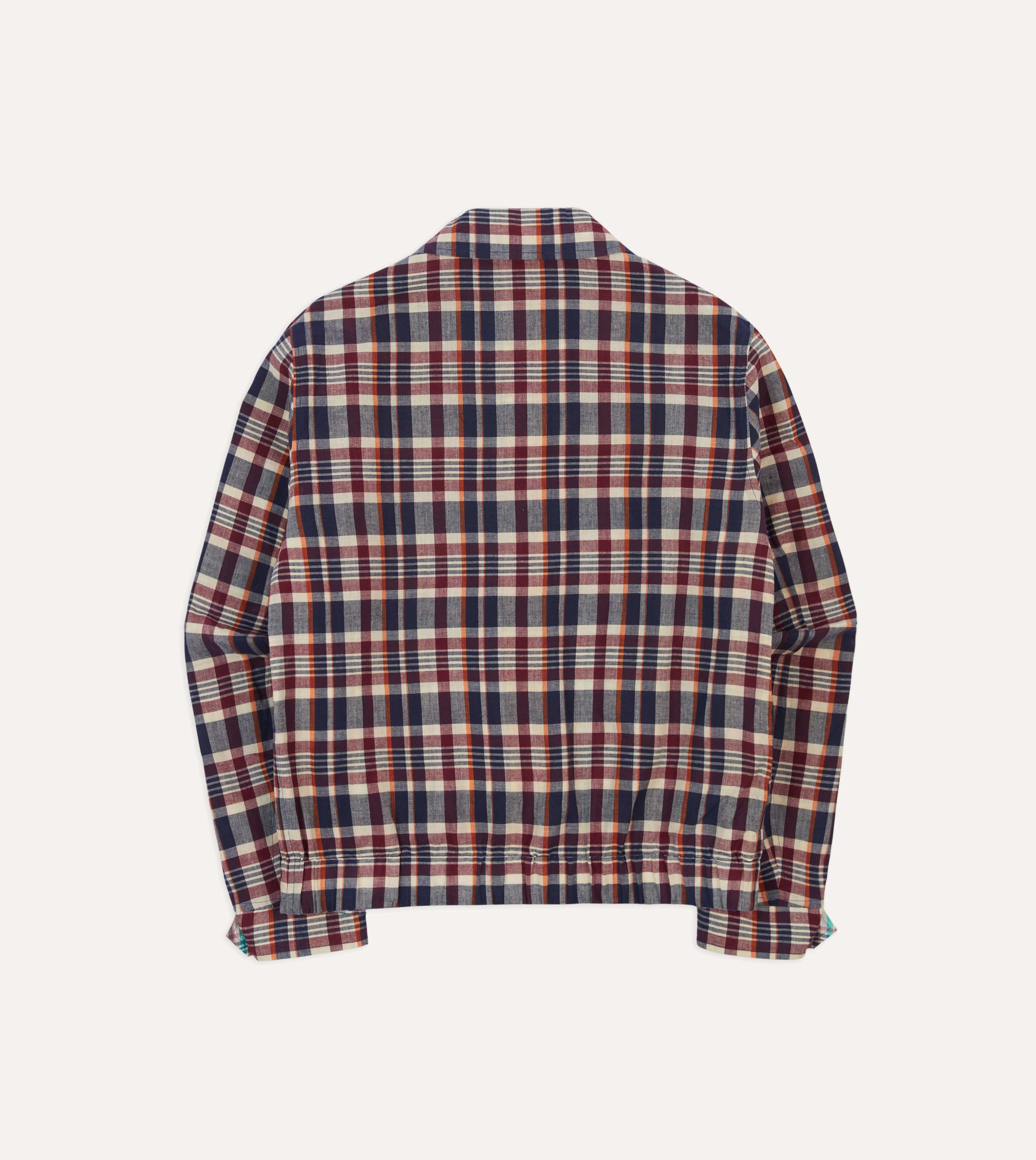 Waxed Madras Cotton Tennis Blouson Jacket