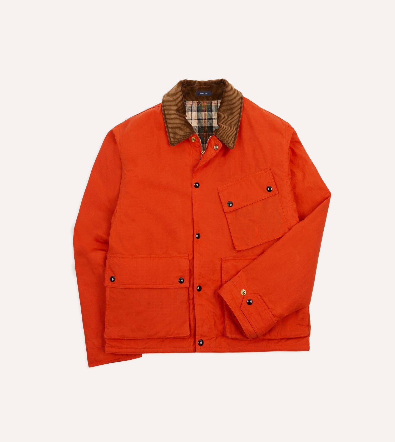 Orange Waxed Cotton Wader Jacket