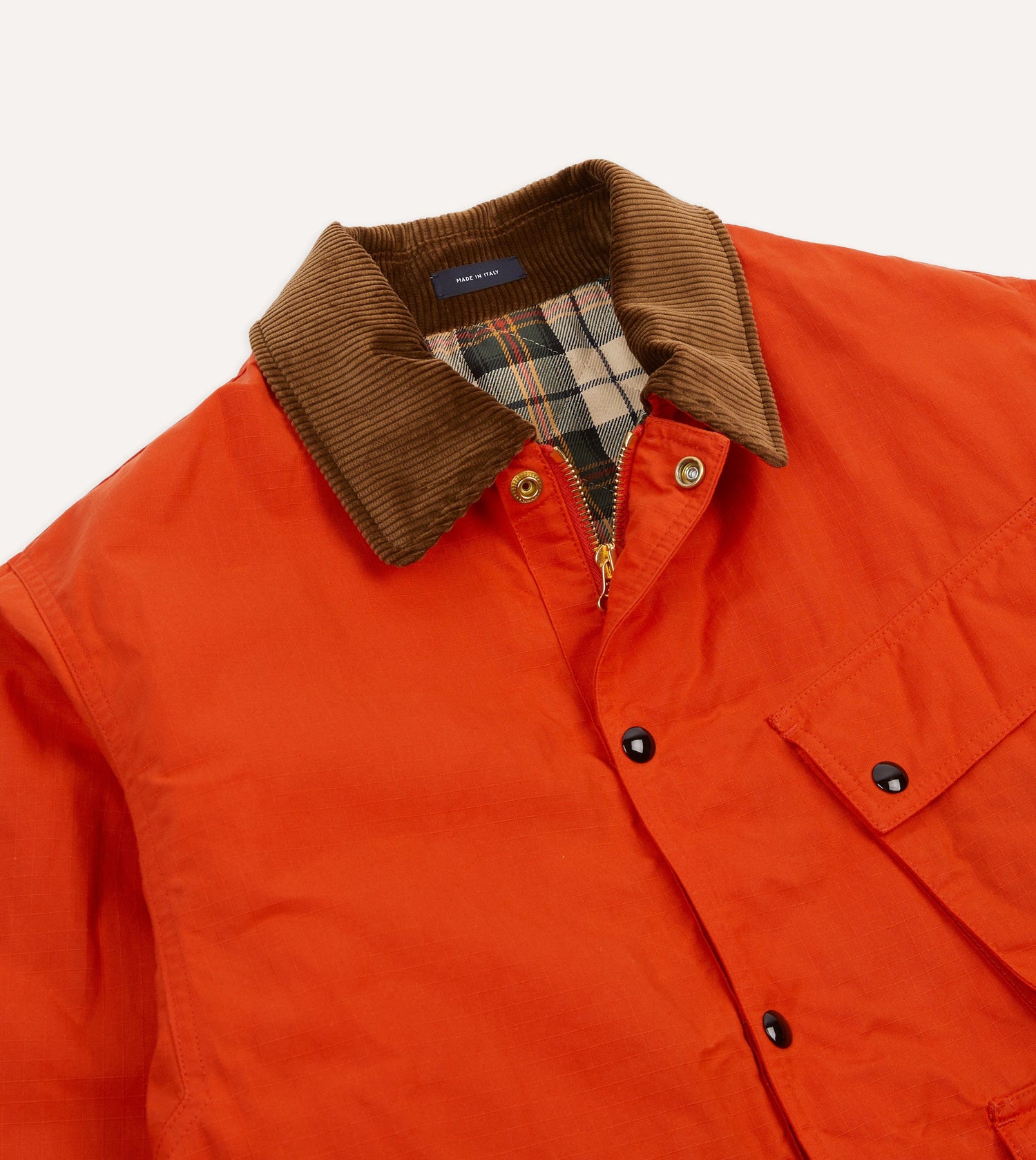 Orange Waxed Cotton Wader Jacket
