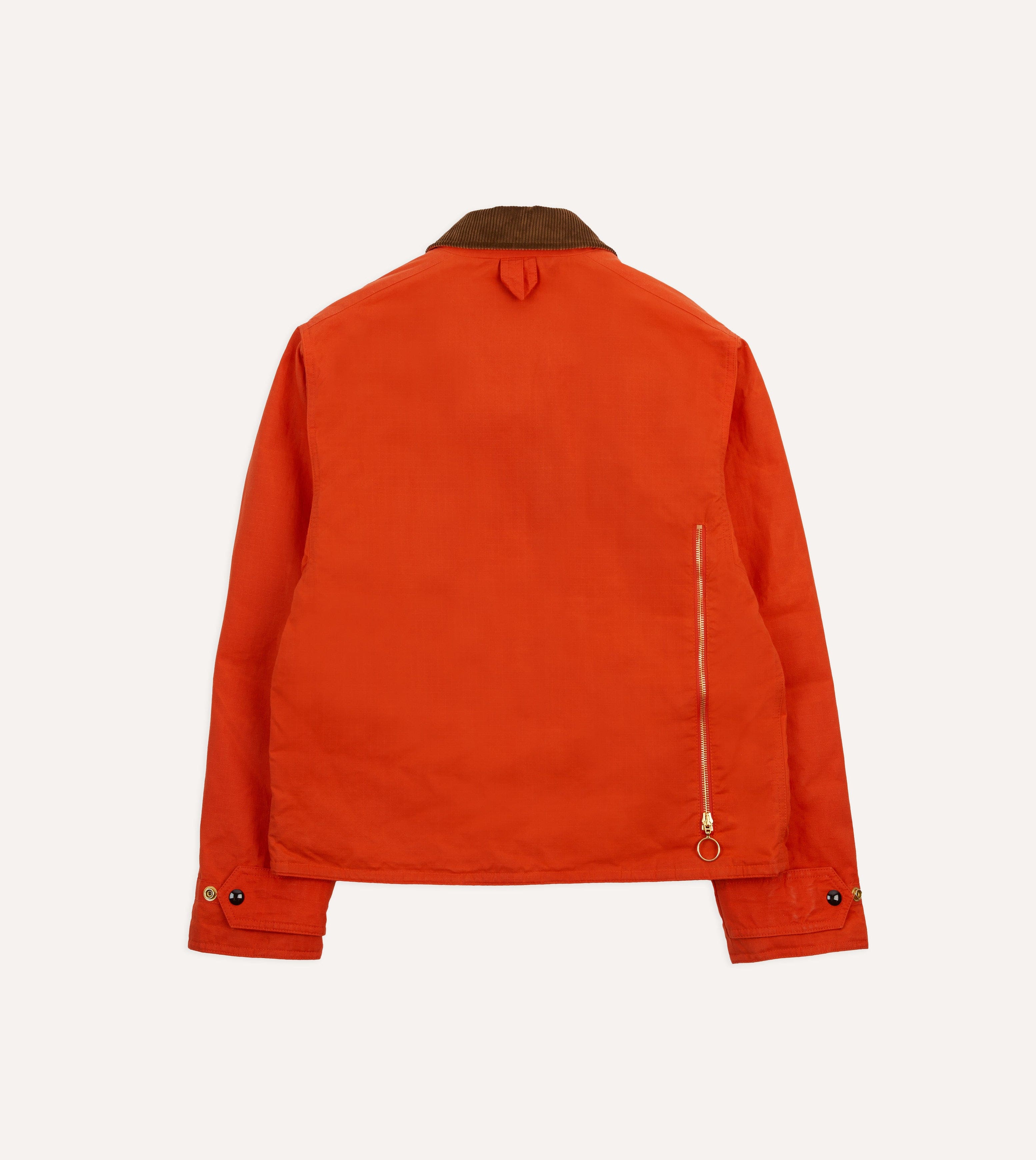 Orange Waxed Cotton Wader Jacket