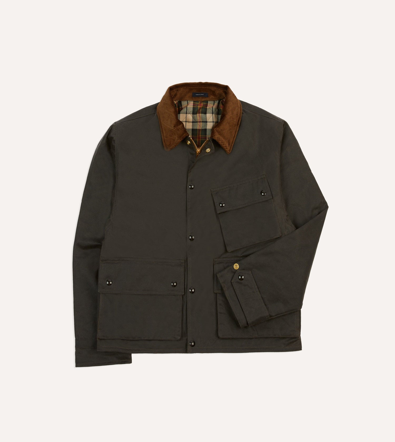 Brown Waxed Cotton Wader Jacket