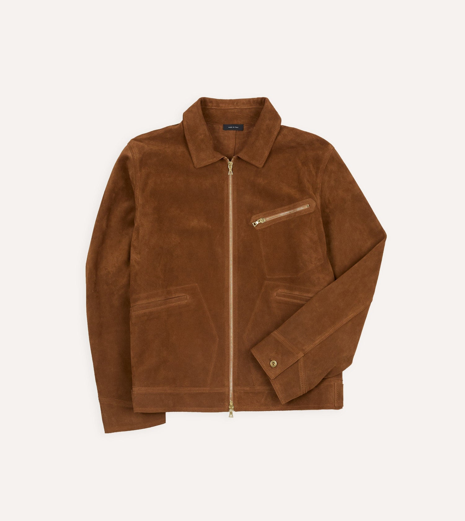 Snuff Raw Suede Blouson Jacket
