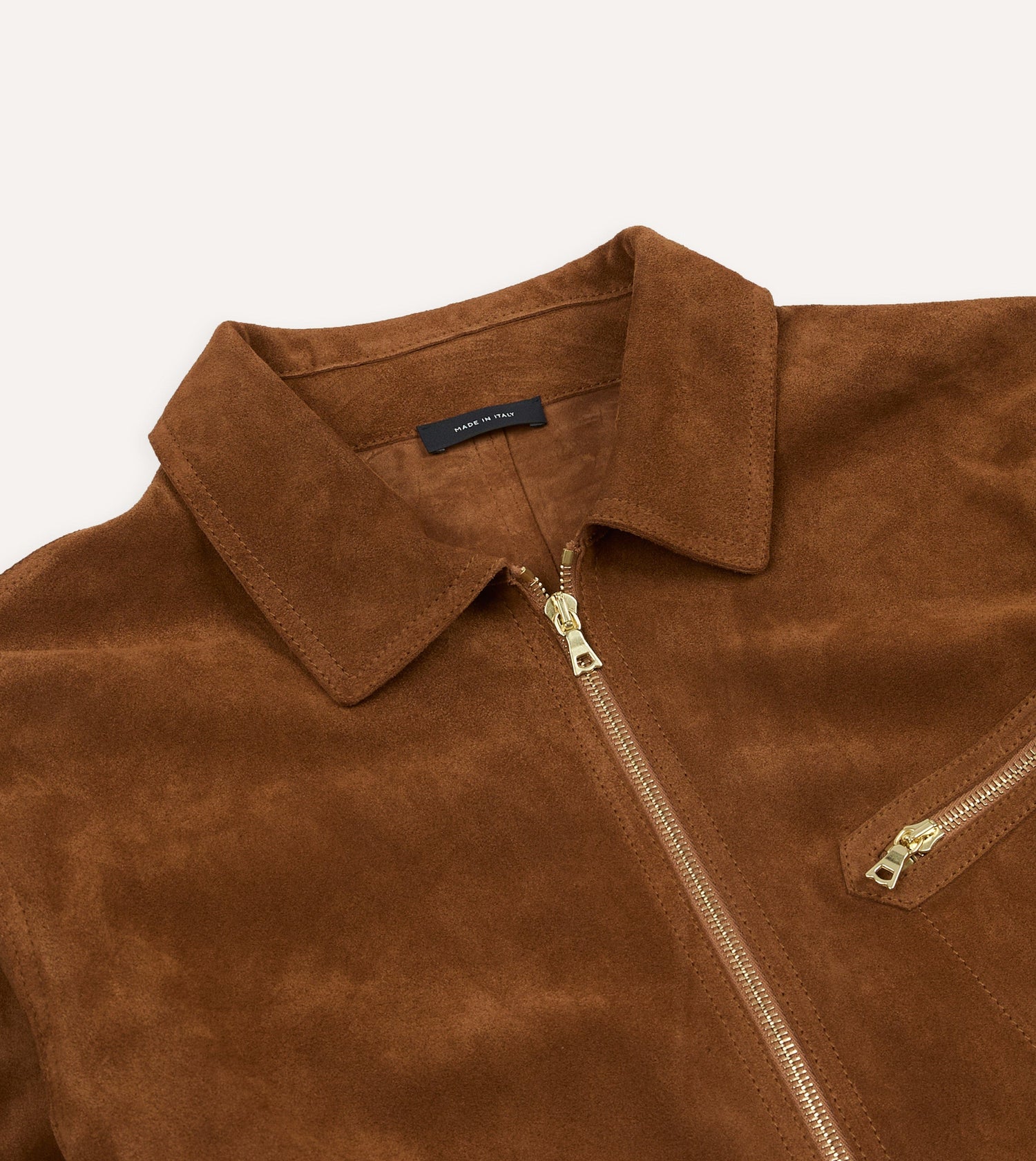 Snuff Raw Suede Blouson Jacket