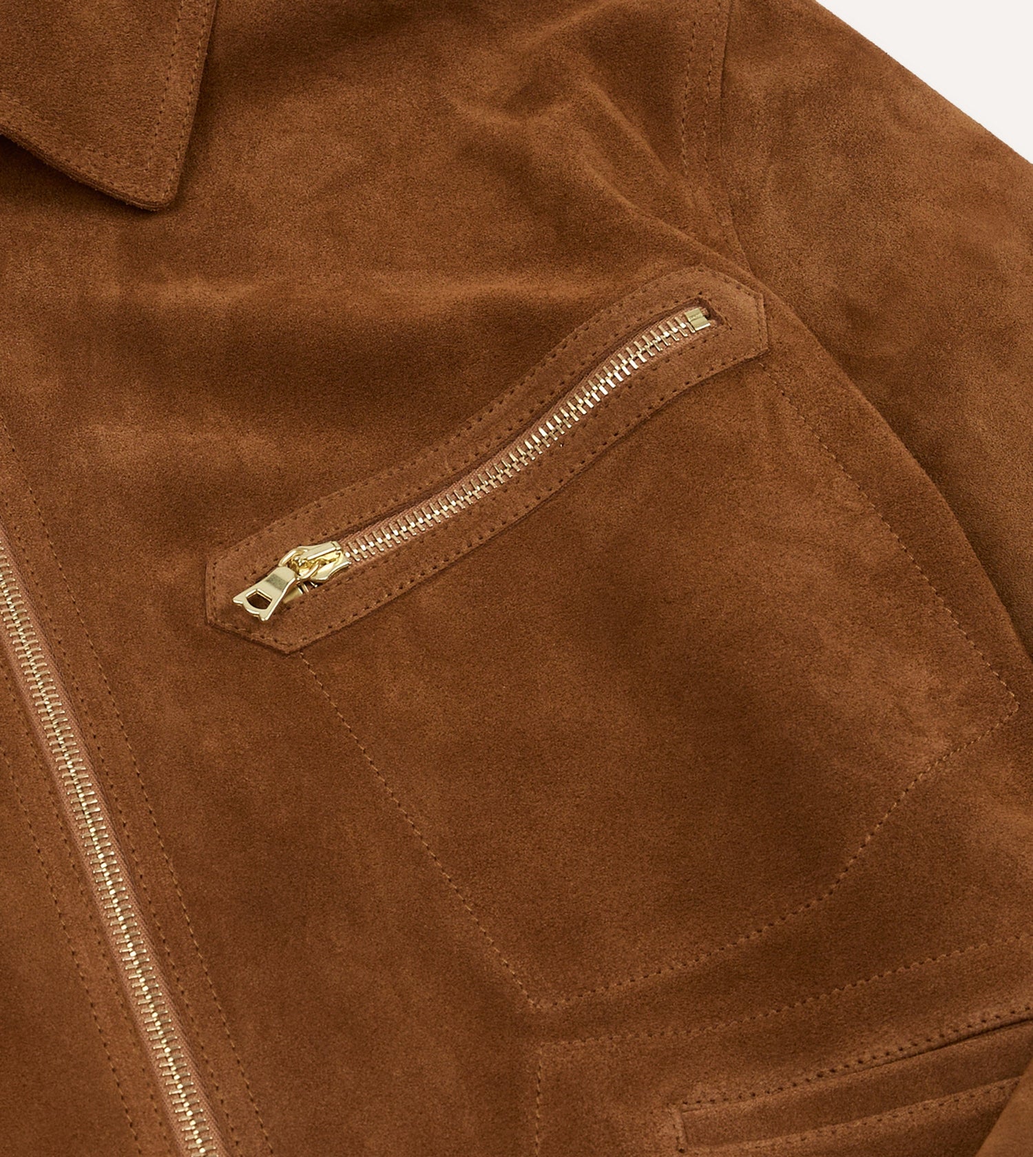 Snuff Raw Suede Blouson Jacket