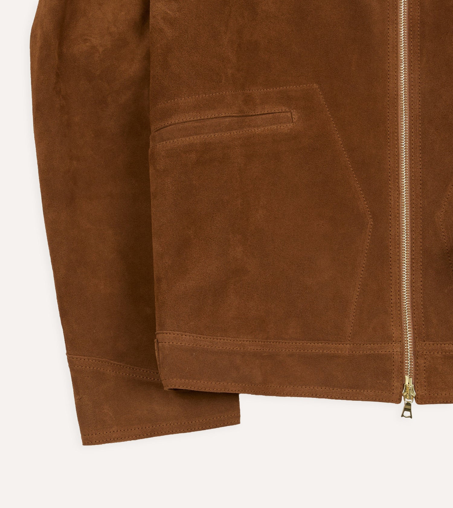 Snuff Raw Suede Blouson Jacket
