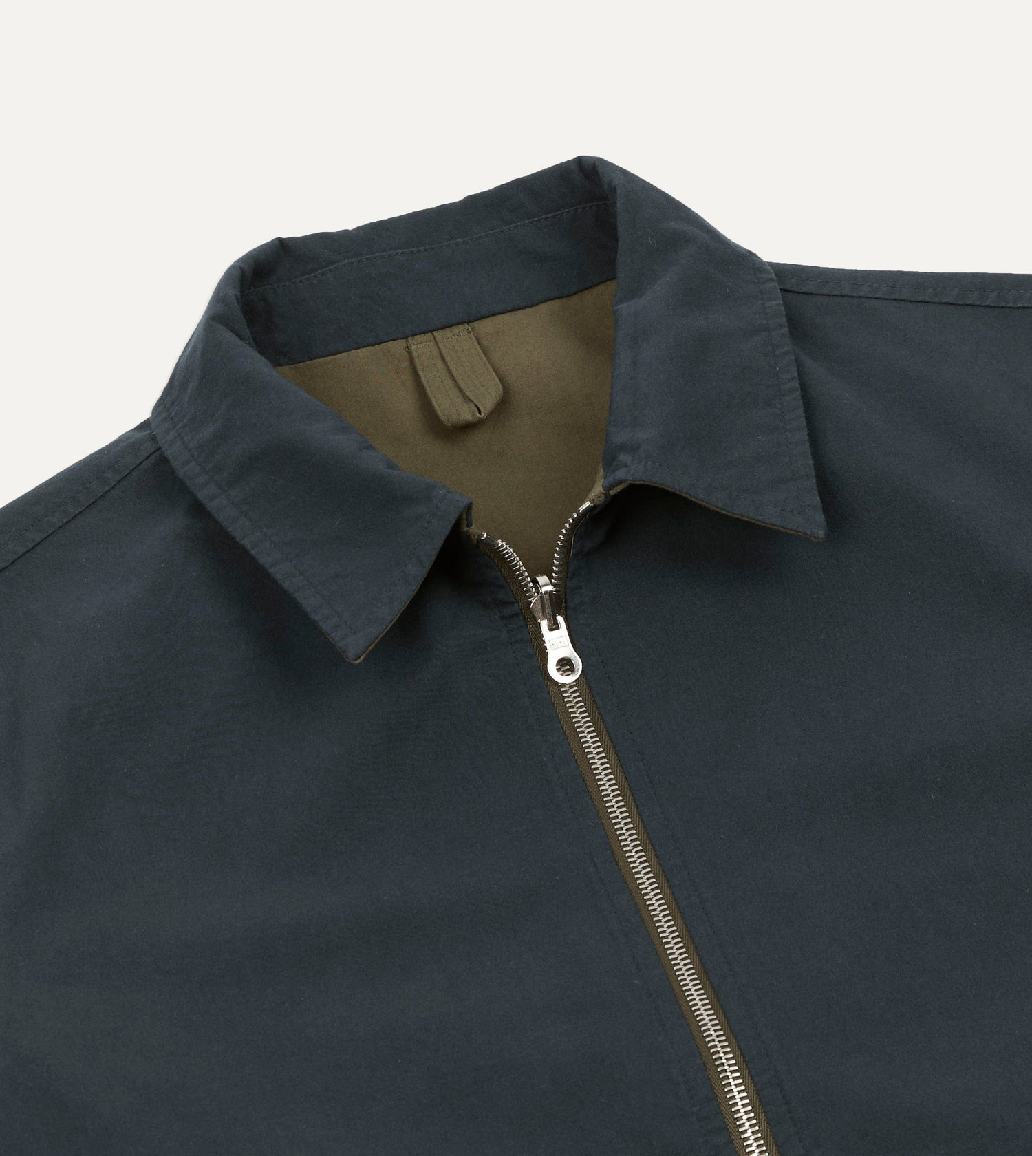 Olive and Navy Reversible Cotton Blouson Jacket