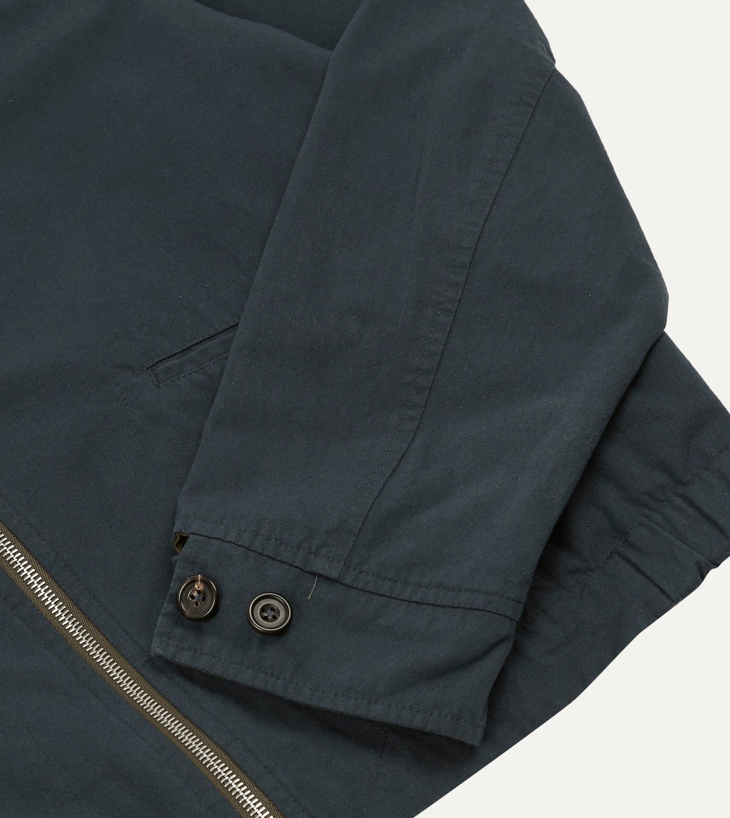 Olive and Navy Reversible Cotton Blouson Jacket