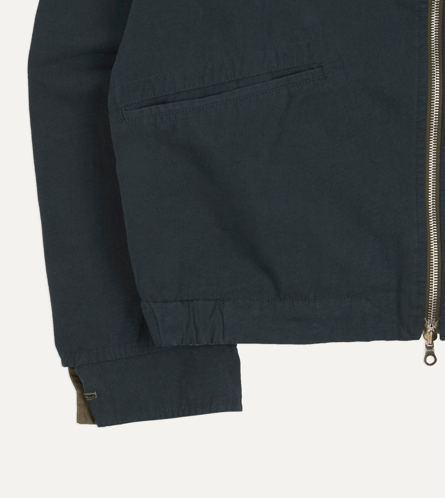 Olive and Navy Reversible Cotton Blouson Jacket