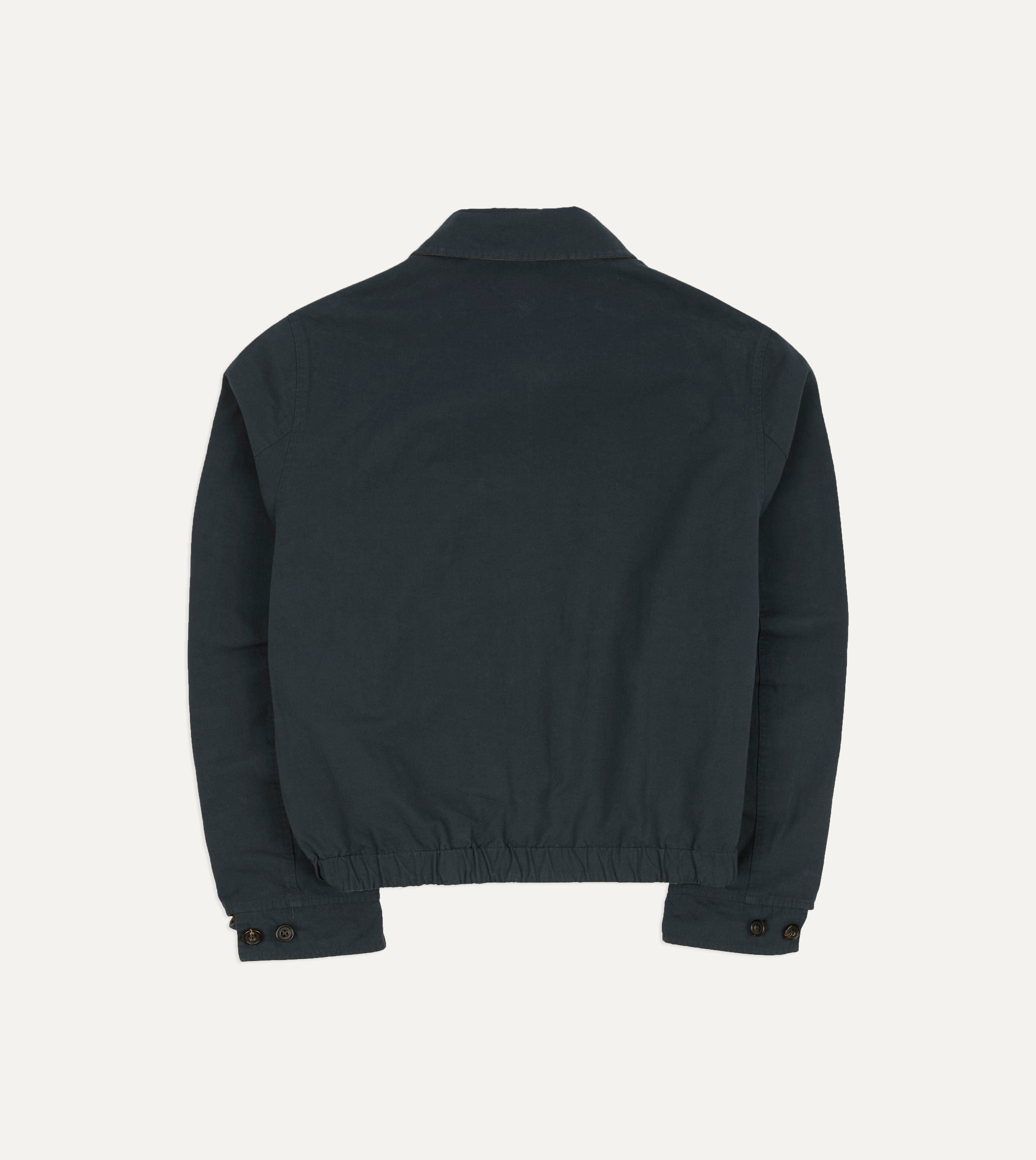 Olive and Navy Reversible Cotton Blouson Jacket