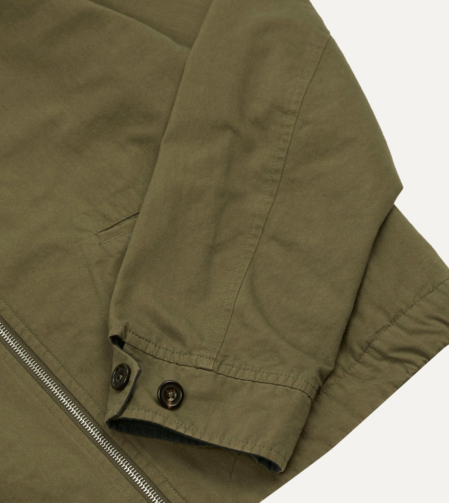 Olive and Navy Reversible Cotton Blouson Jacket