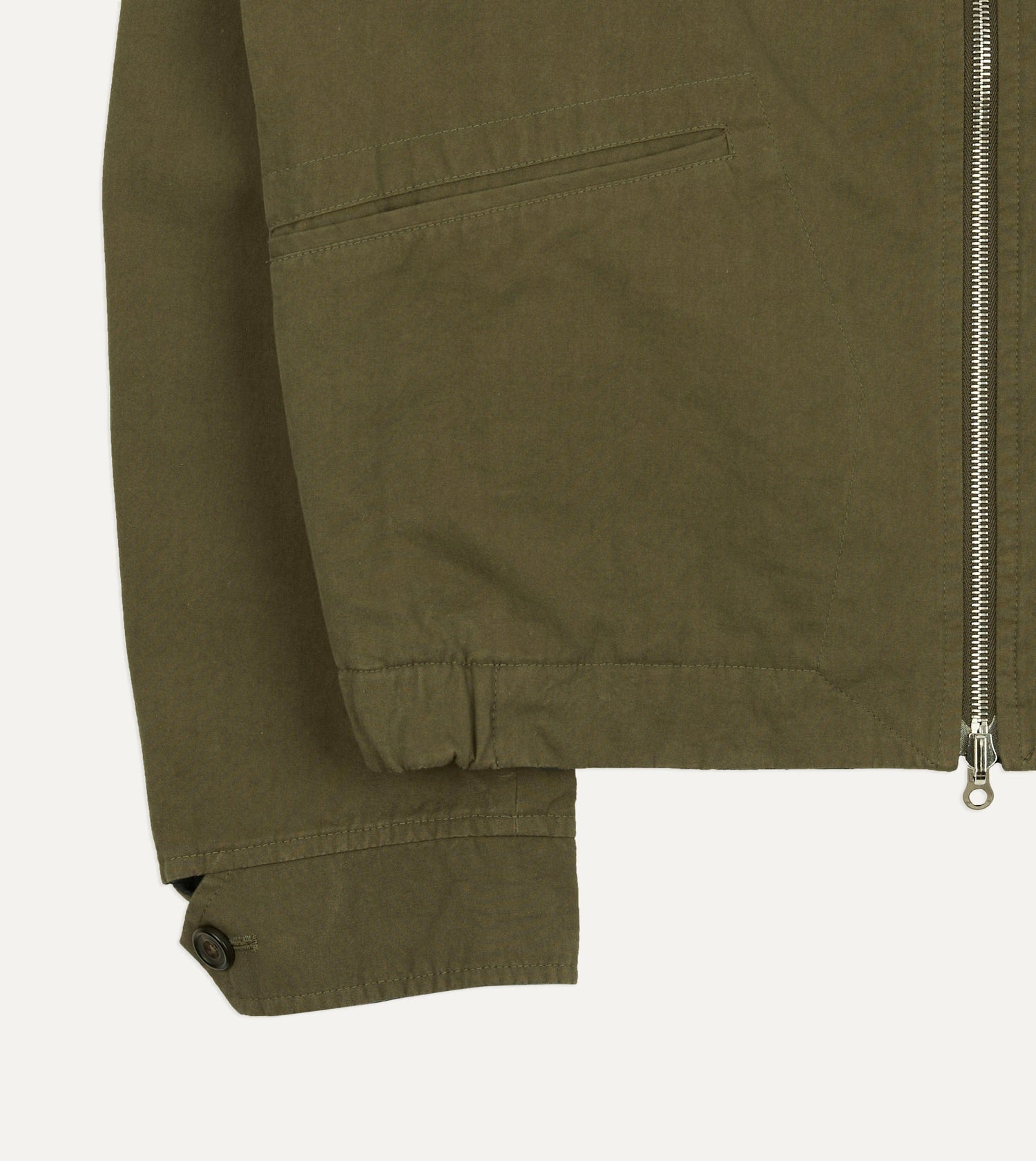 Olive and Navy Reversible Cotton Blouson Jacket