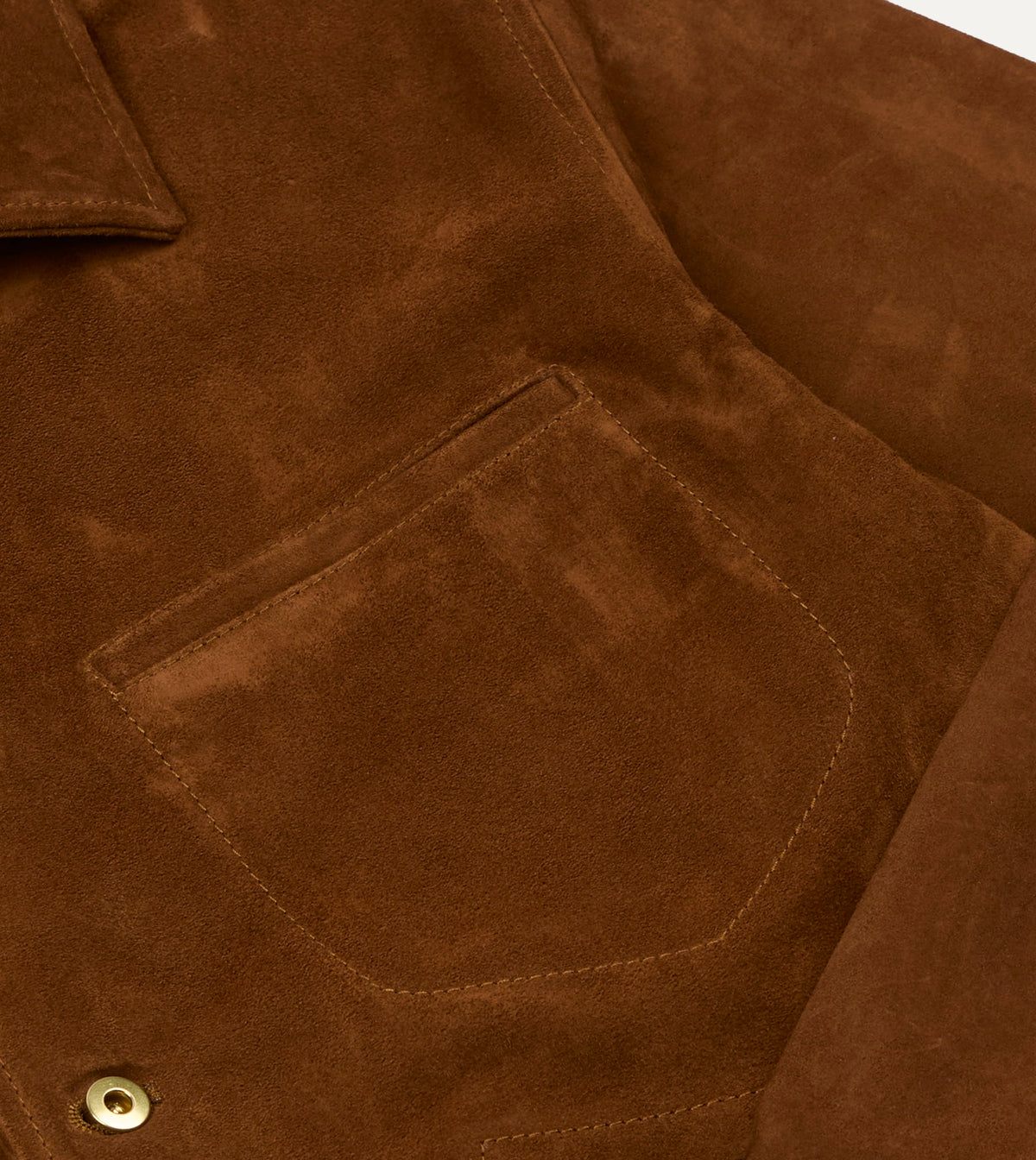 Brown Suede Blouson Jacket