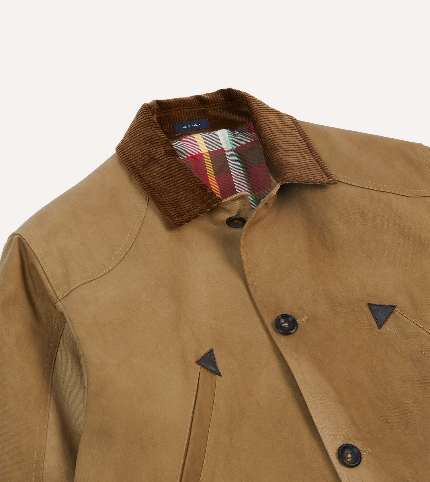Light Brown Cotton Gabardine Barn Jacket