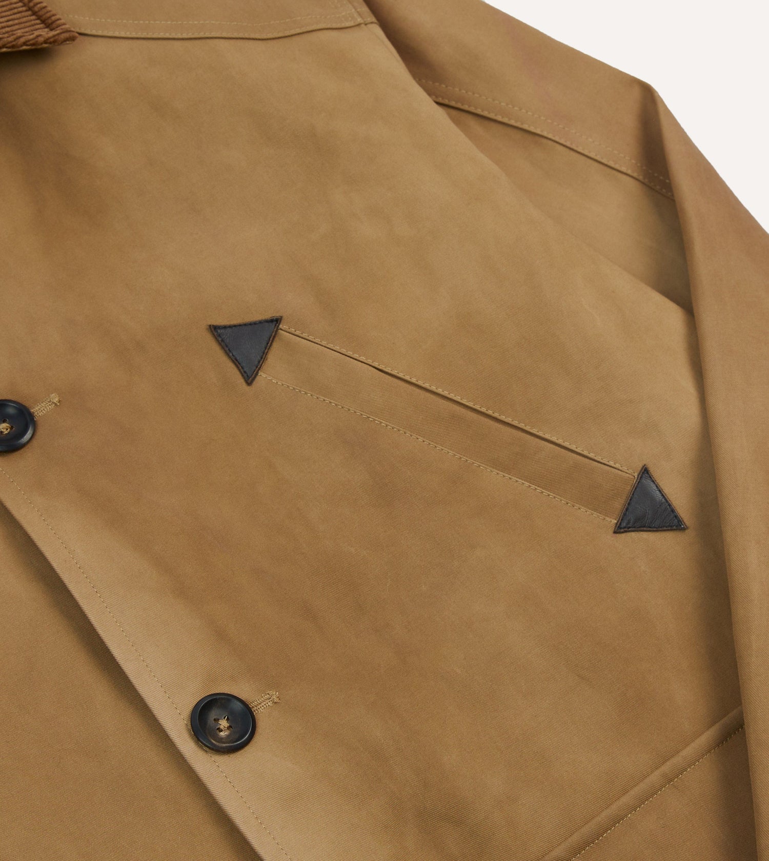 Light Brown Cotton Gabardine Barn Jacket