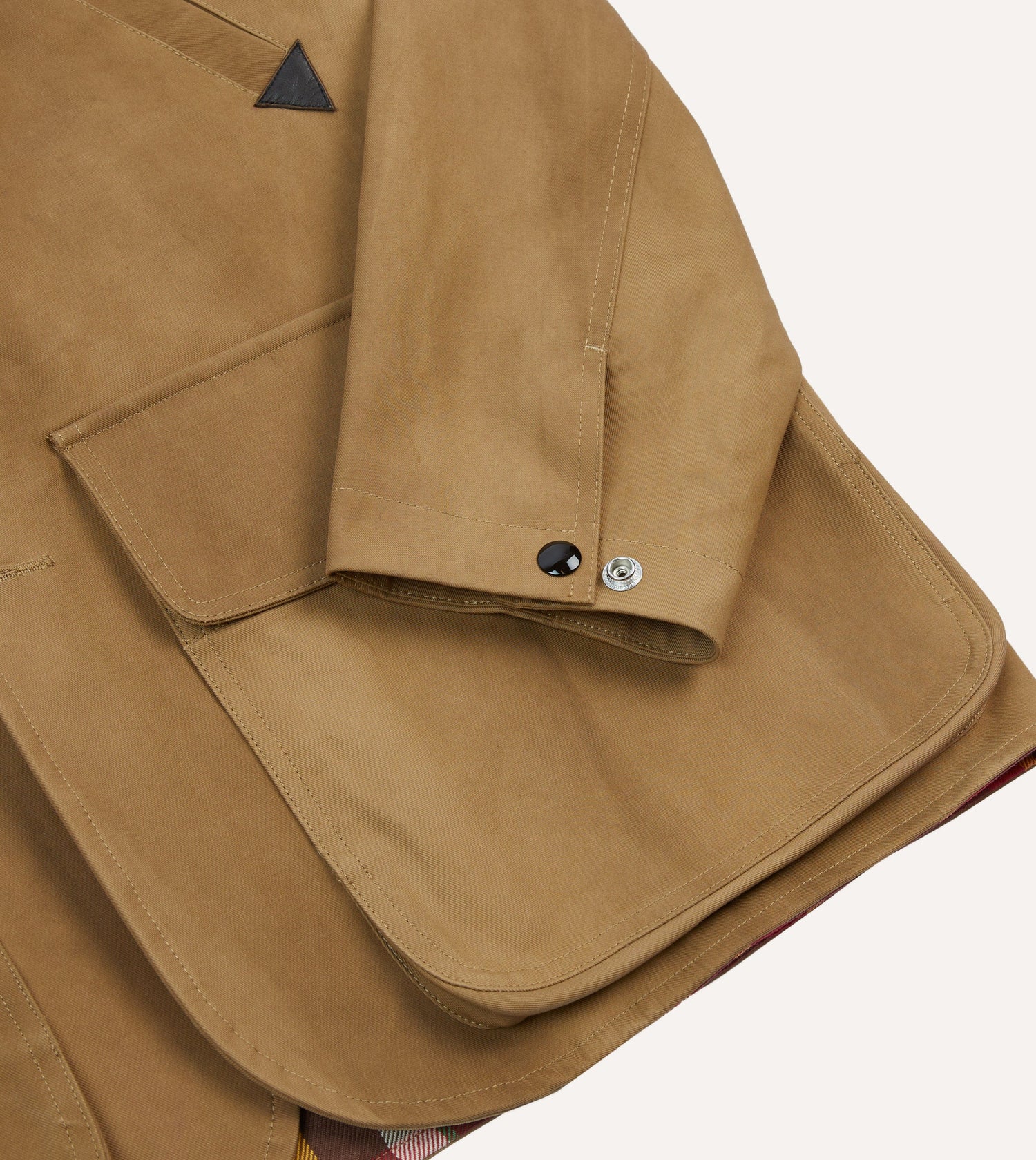 Light Brown Cotton Gabardine Barn Jacket