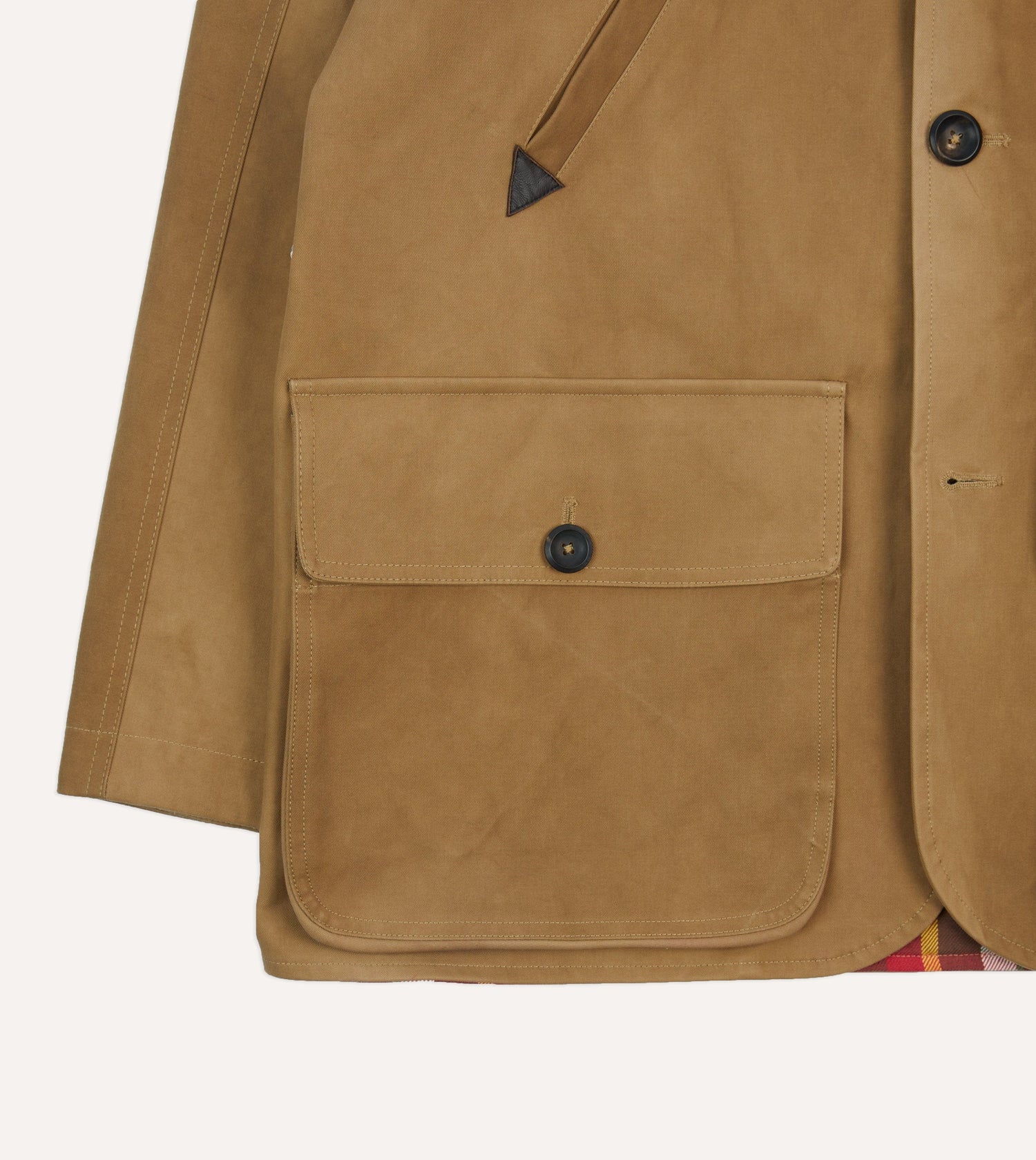Light Brown Cotton Gabardine Barn Jacket