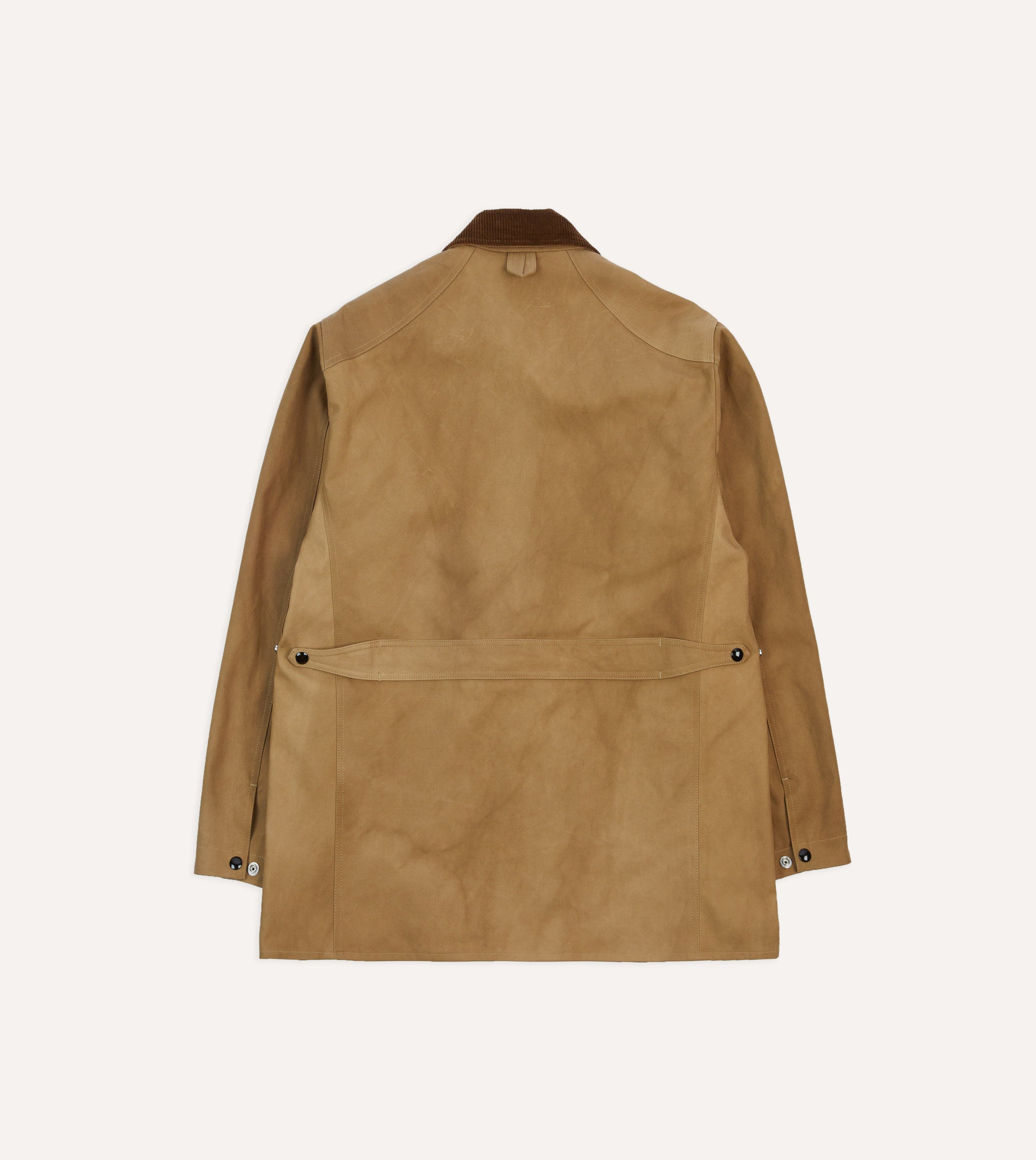 Light Brown Cotton Gabardine Barn Jacket