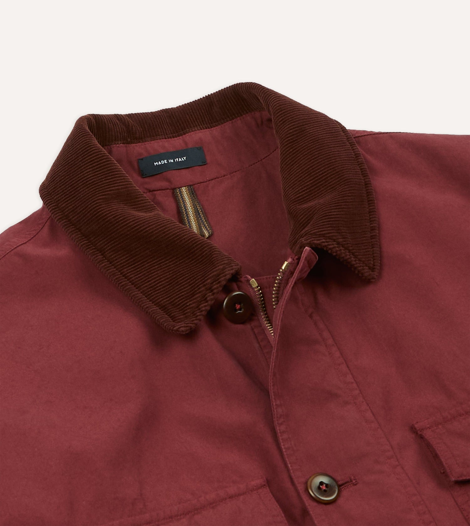 Washed Red Cotton Hiking Jacket