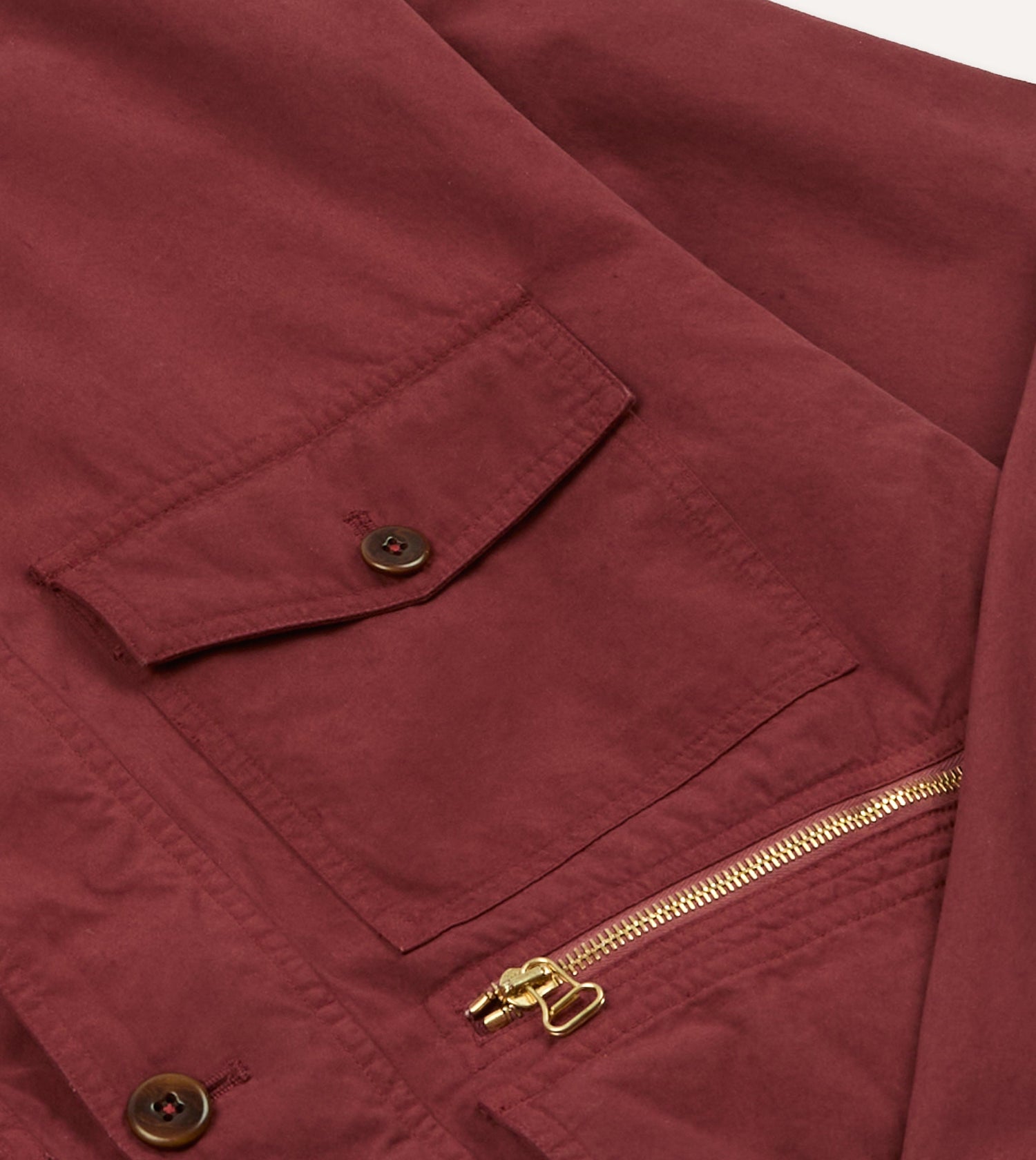 Washed Red Cotton Hiking Jacket