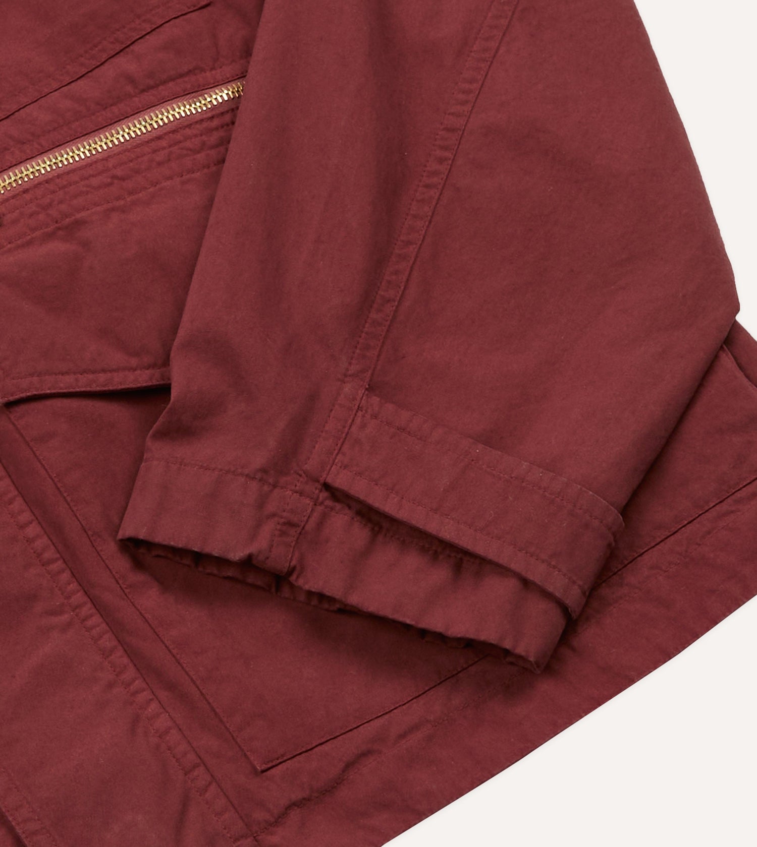 Washed Red Cotton Hiking Jacket